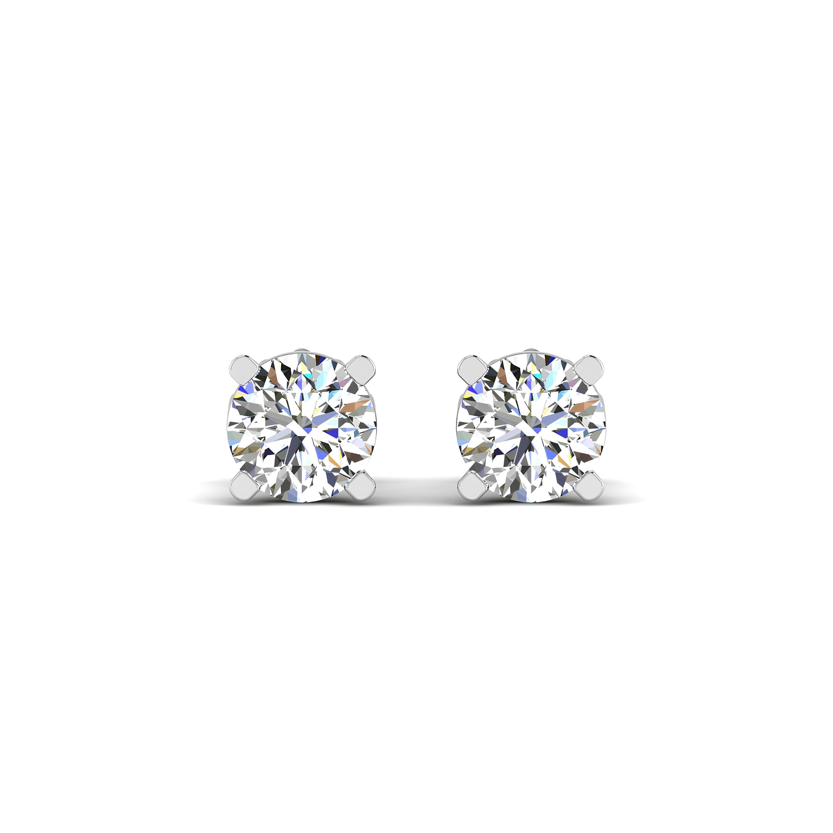 0.25 - 4.00 Carat Round Cut Lab Grown Diamond Wedding Earrings, Round Diamond Studs, Stud Earrings for Women, Birthday / Anniversary Gifts