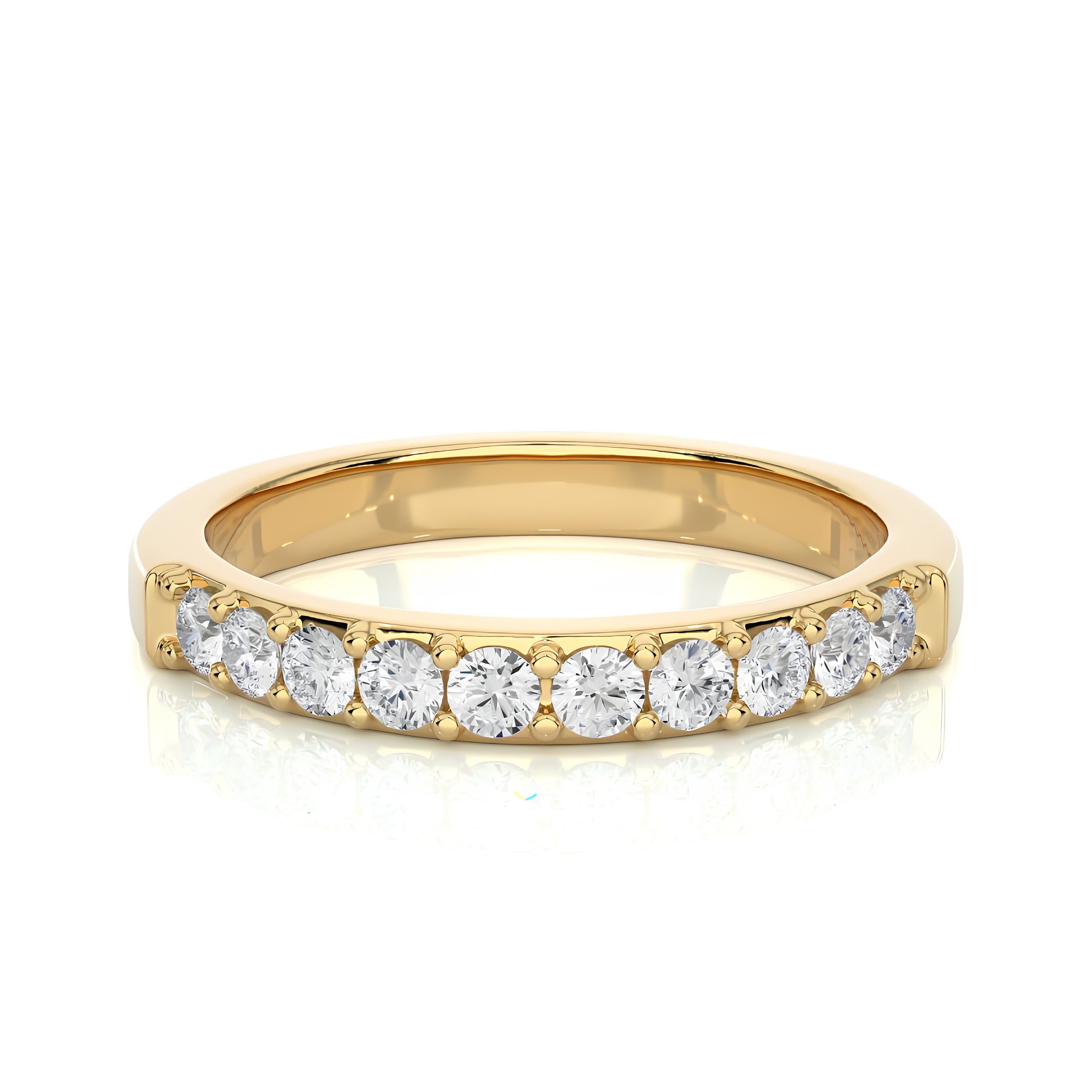 2.50MM Round Cut VS/SI Lab-Grown Diamond Band – Minimalist Full Eternity Wedding Band | 14K Gold, Stackable, Matching, Anniversary Gift for Her