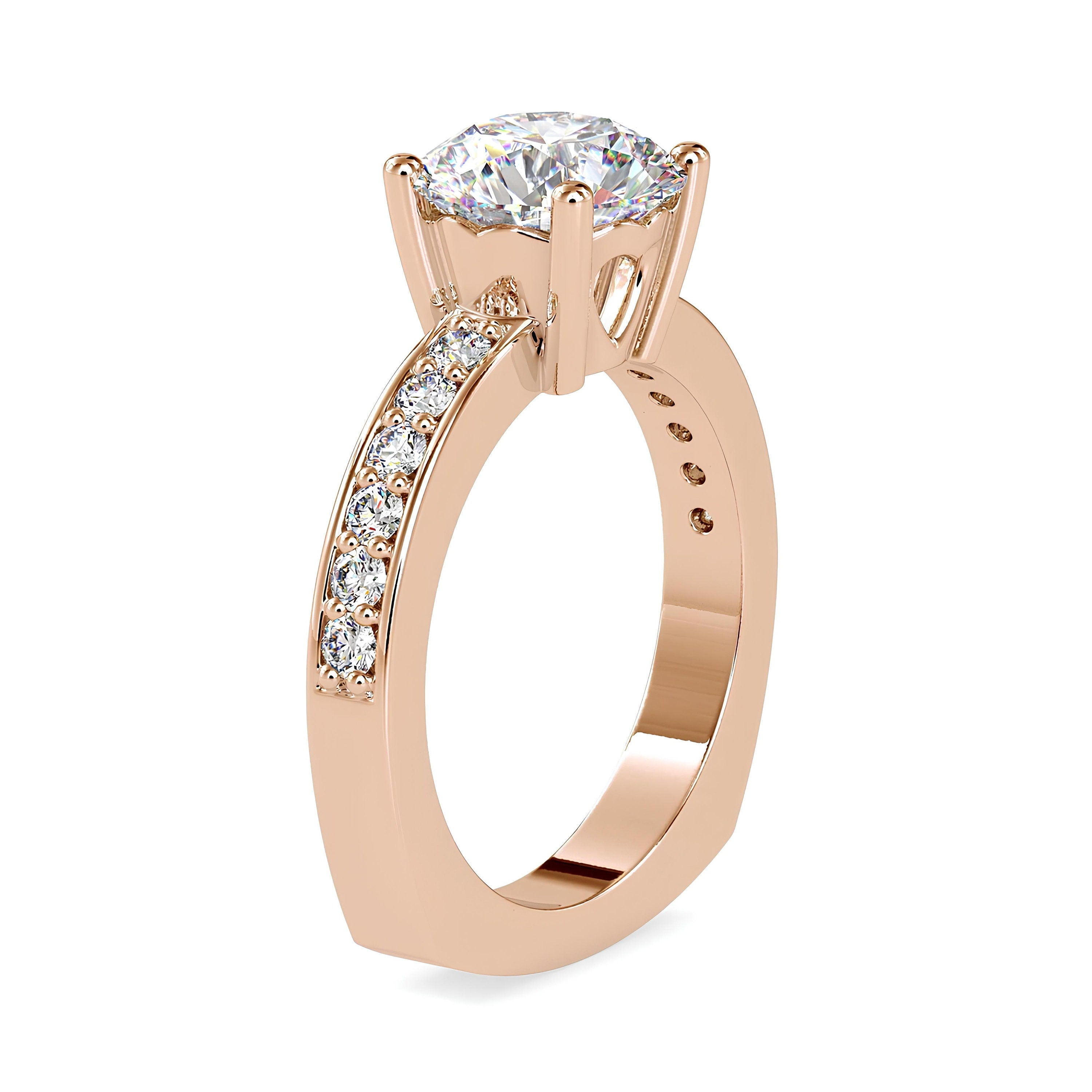 Elegant Wedding Ring: 0.25 - 2.00 Ct IGI Certified Lab Grown Diamond Solitaire Engagement Ring in 14K Real Gold