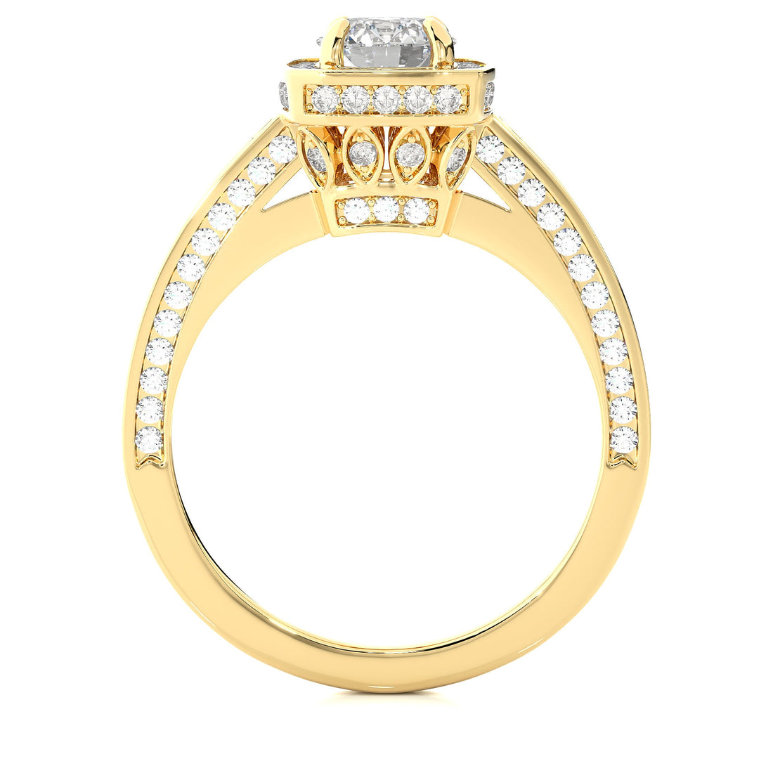 Timeless Elegance: Certified Lab Grown Diamond Vintage Wedding Ring with Hidden Halo 1.42 CT / Luxe Solid Gold Engagement & Anniversary Ring