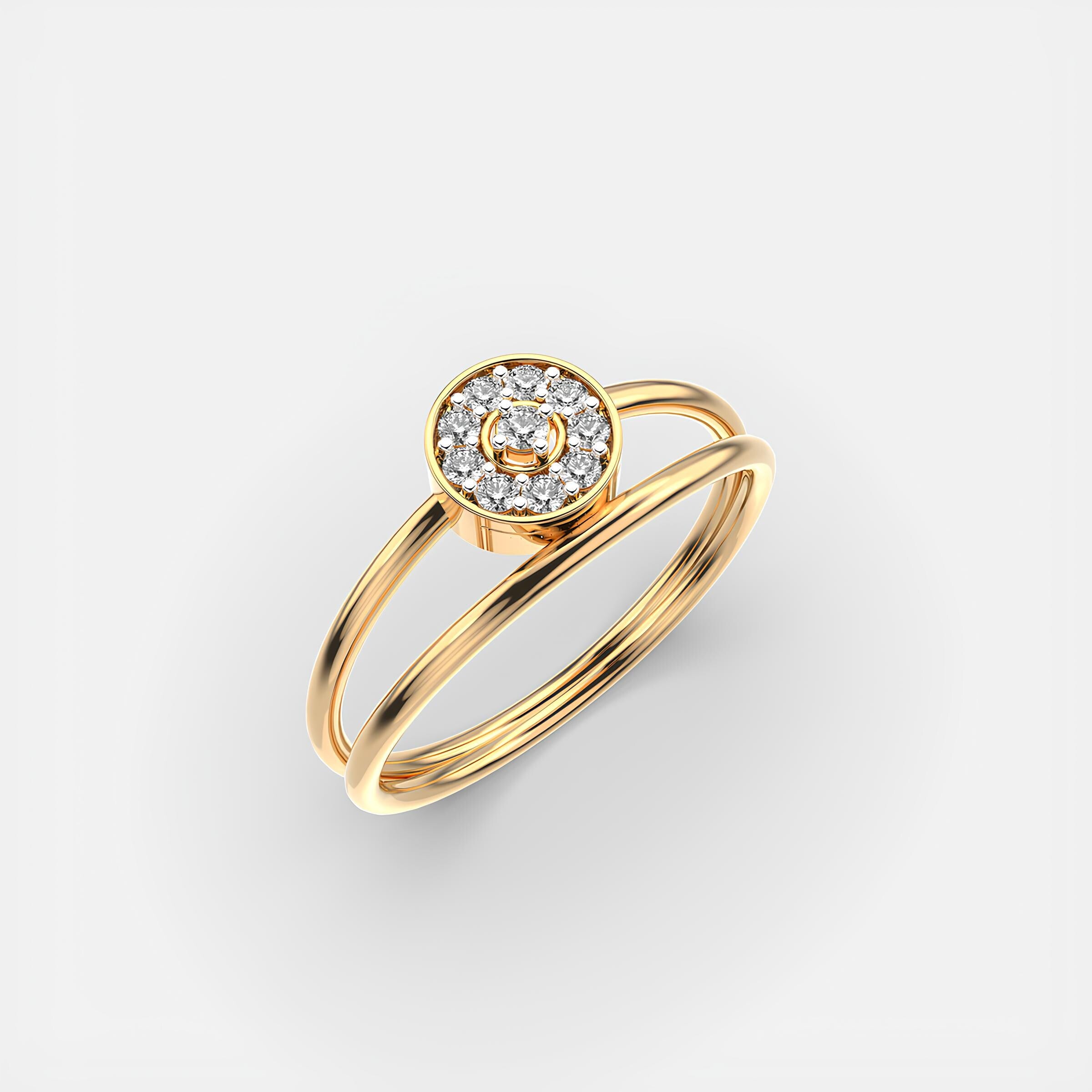 Round Cut EF VS/SI Lab-Grown Diamond Half Eternity Wedding Band in 14K Solid Gold