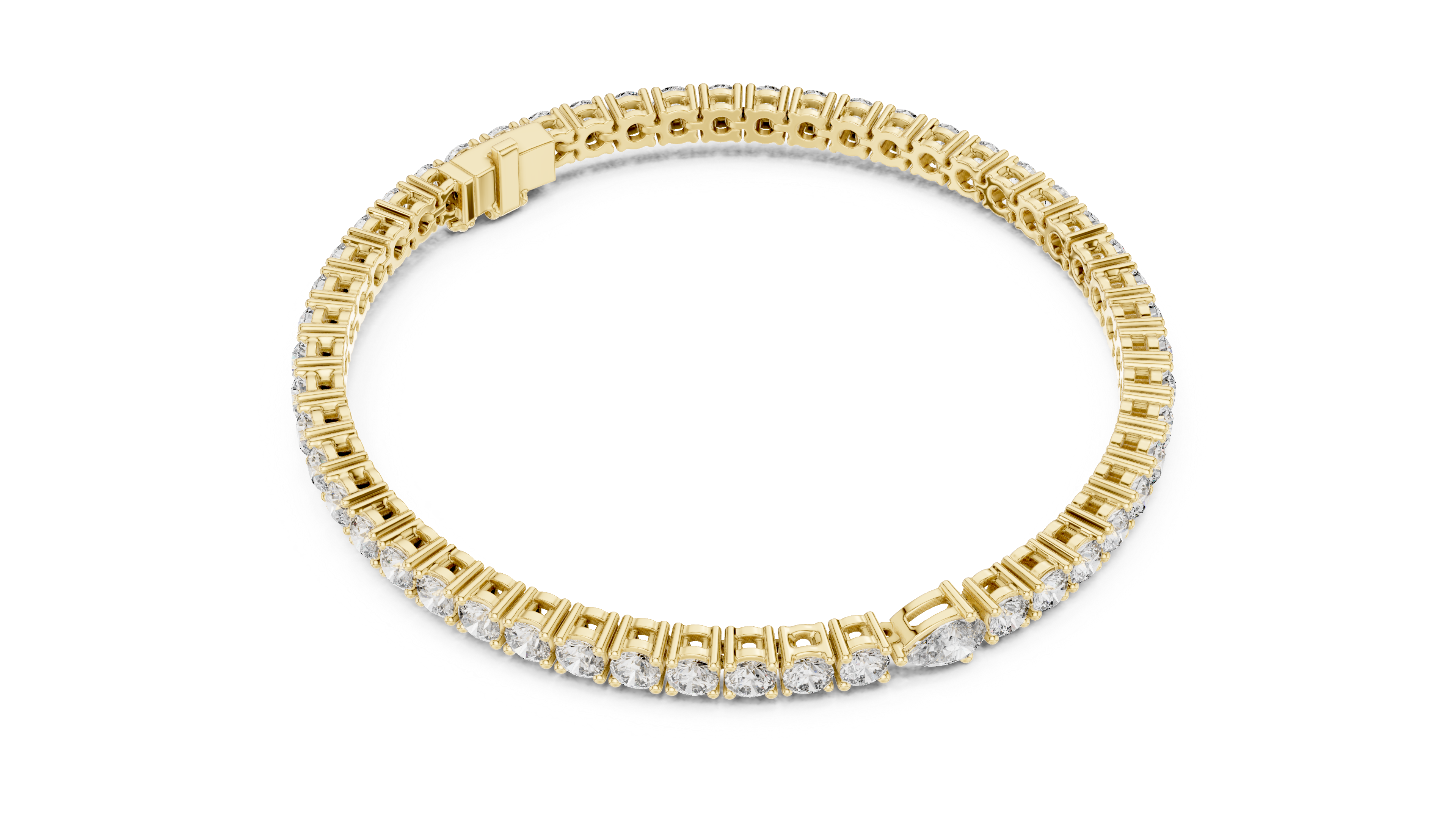 5.75CT EF VS/SI Lab Grown Round Certified Diamond Tennis Wedding Bracelet For Women's 14K White Gold