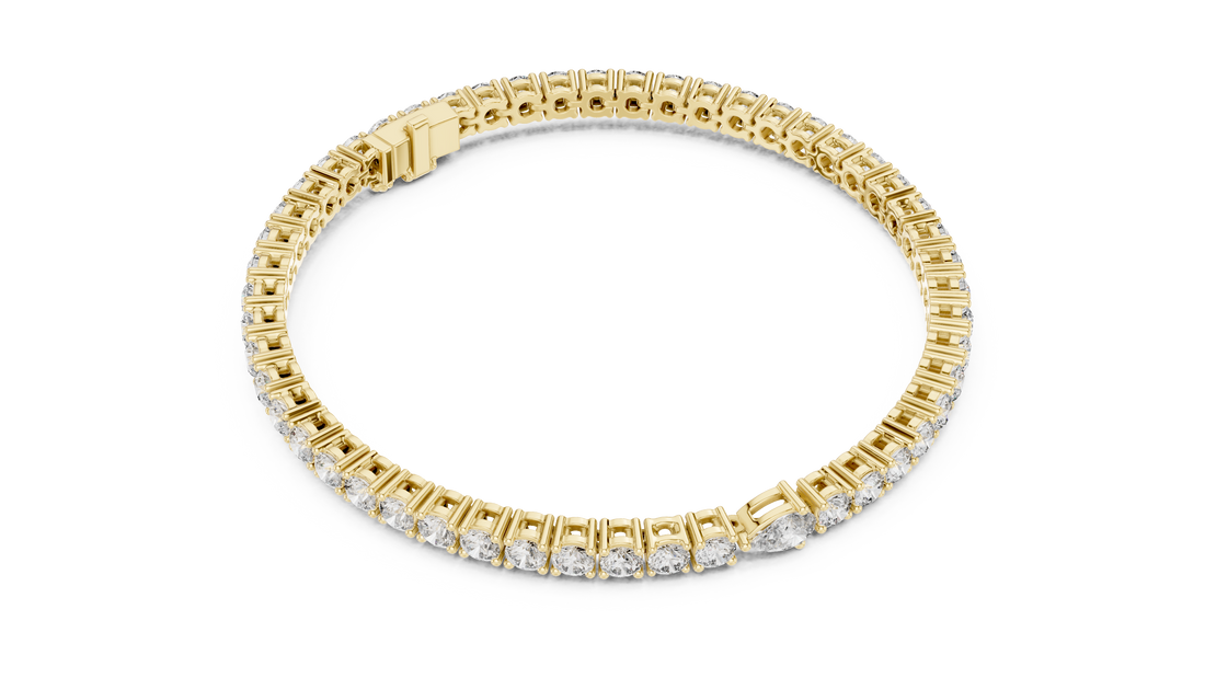 5.75CT EF VS/SI Lab Grown Round Certified Diamond Tennis Wedding Bracelet For Women's 14K White Gold