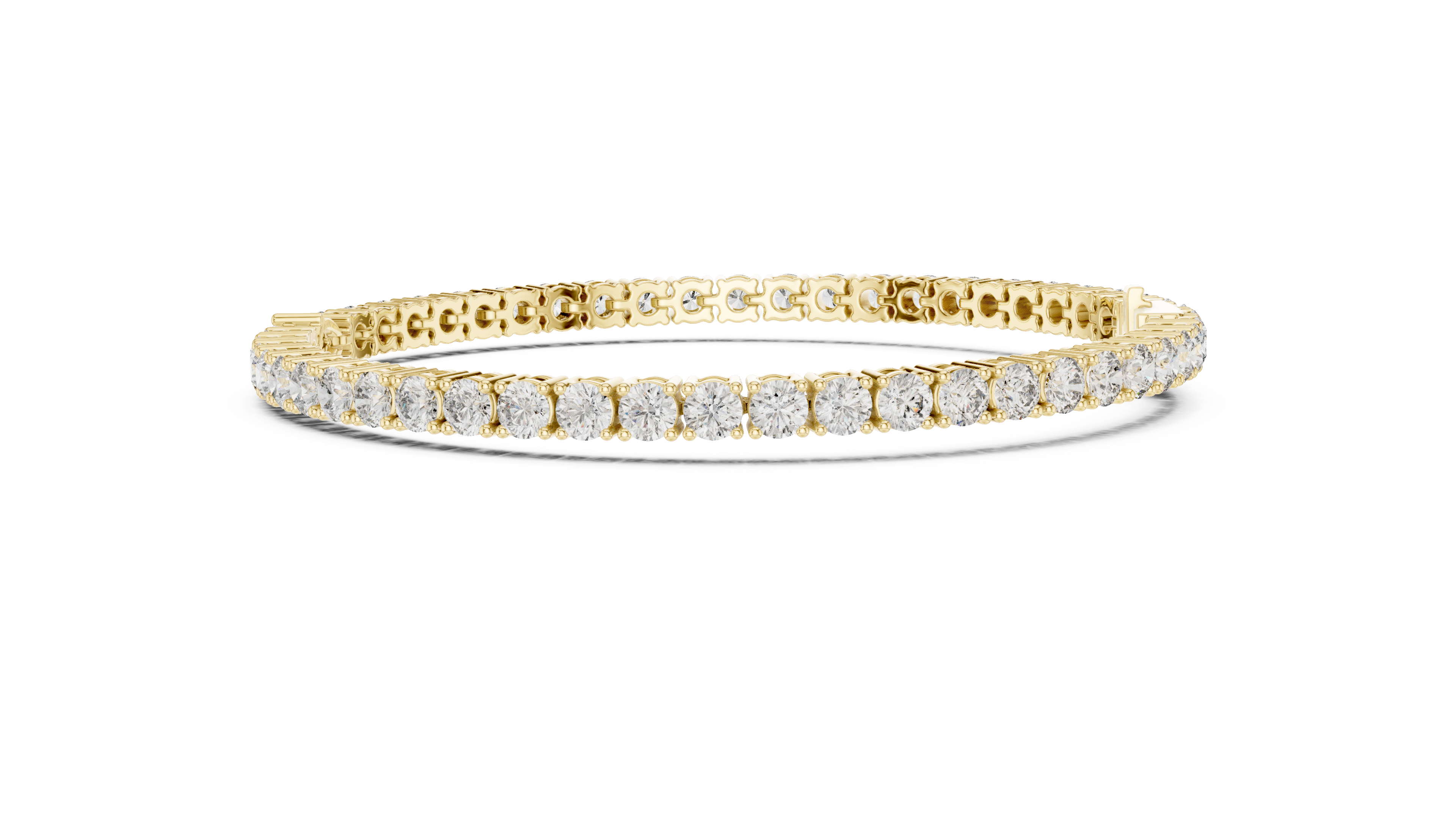 5.75CT EF VS/SI Lab Grown Round Certified Diamond Tennis Wedding Bracelet For Women's 14K White Gold