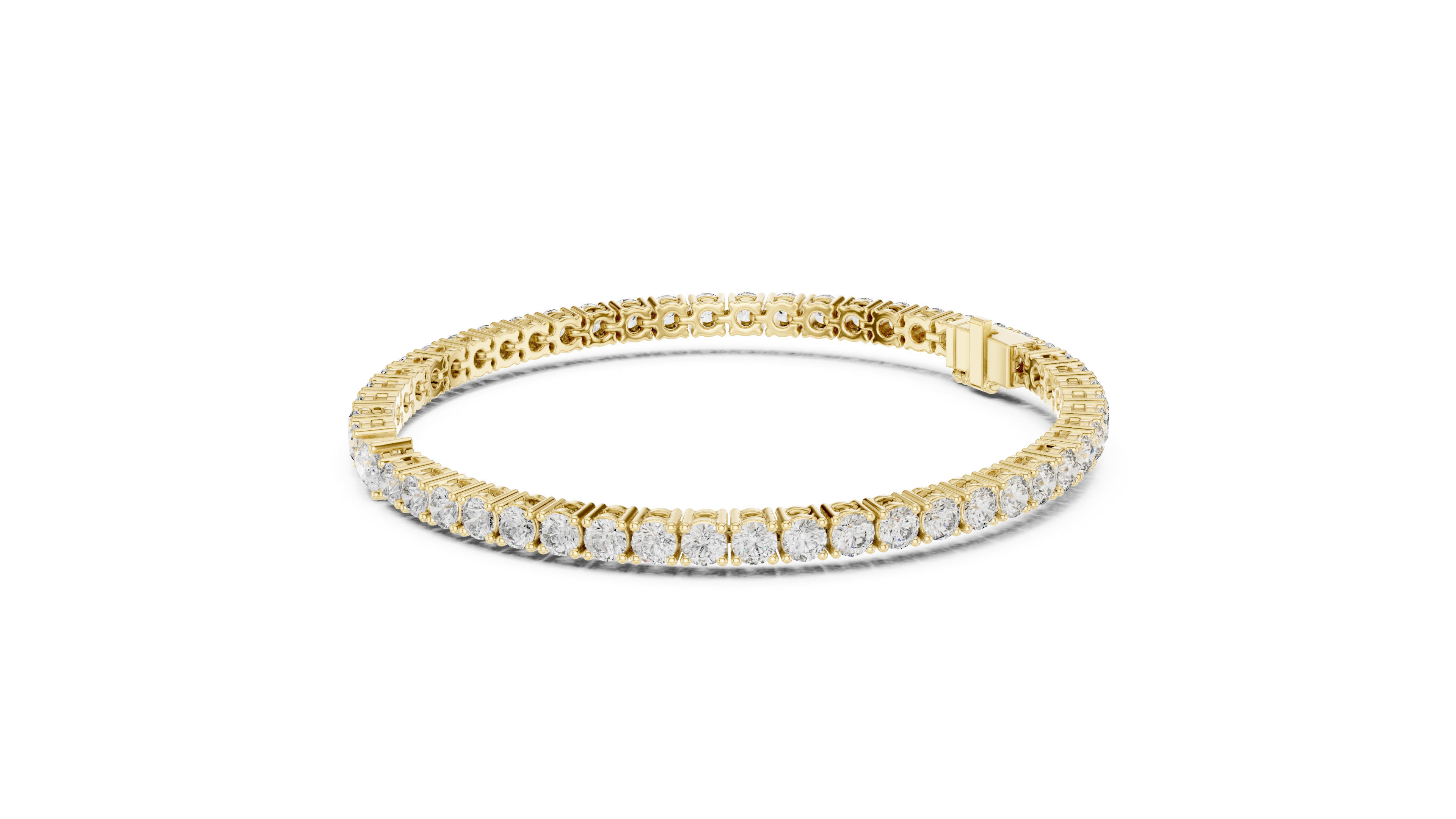 5.75CT EF VS/SI Lab Grown Round Certified Diamond Tennis Wedding Bracelet For Women's 14K White Gold