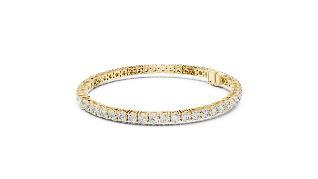 5.75CT EF VS/SI Lab Grown Round Certified Diamond Tennis Wedding Bracelet For Women's 14K White Gold