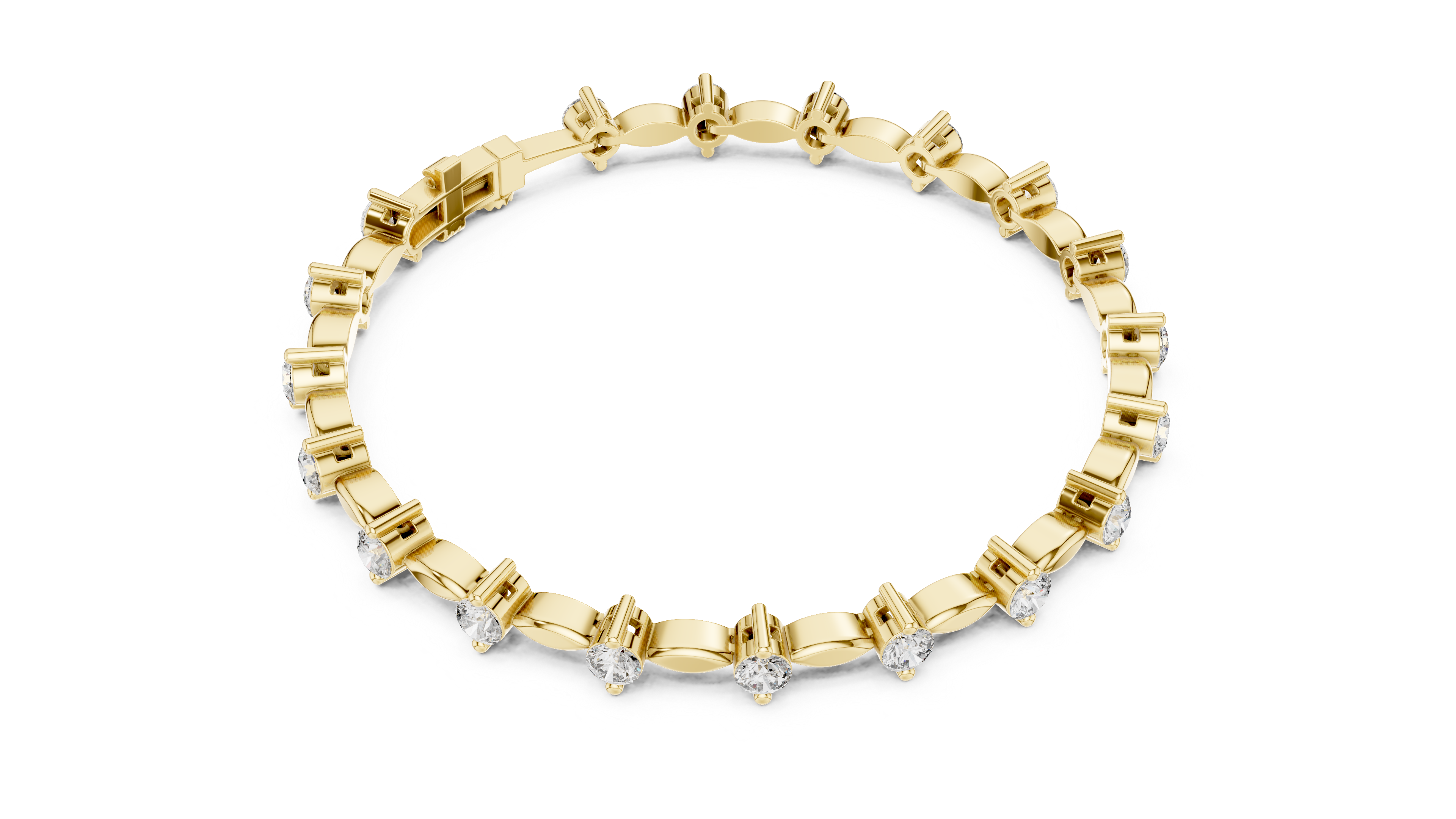 2.09 CT EF VS/SI Lab Grown Certified Round Cut Diamond Tennis Wedding Bracelet For Women's 14K Rose Gold