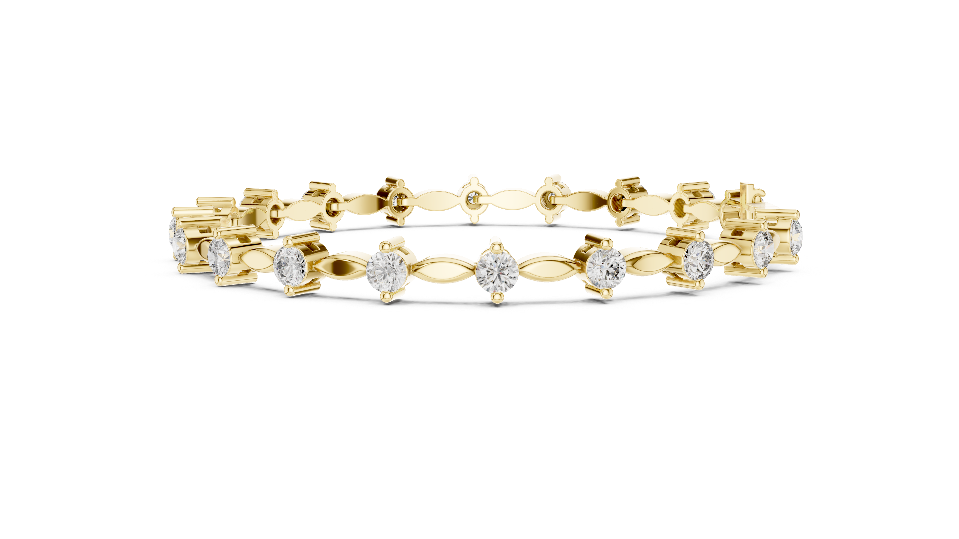 2.09 CT EF VS/SI Lab Grown Certified Round Cut Diamond Tennis Wedding Bracelet For Women's 14K Rose Gold