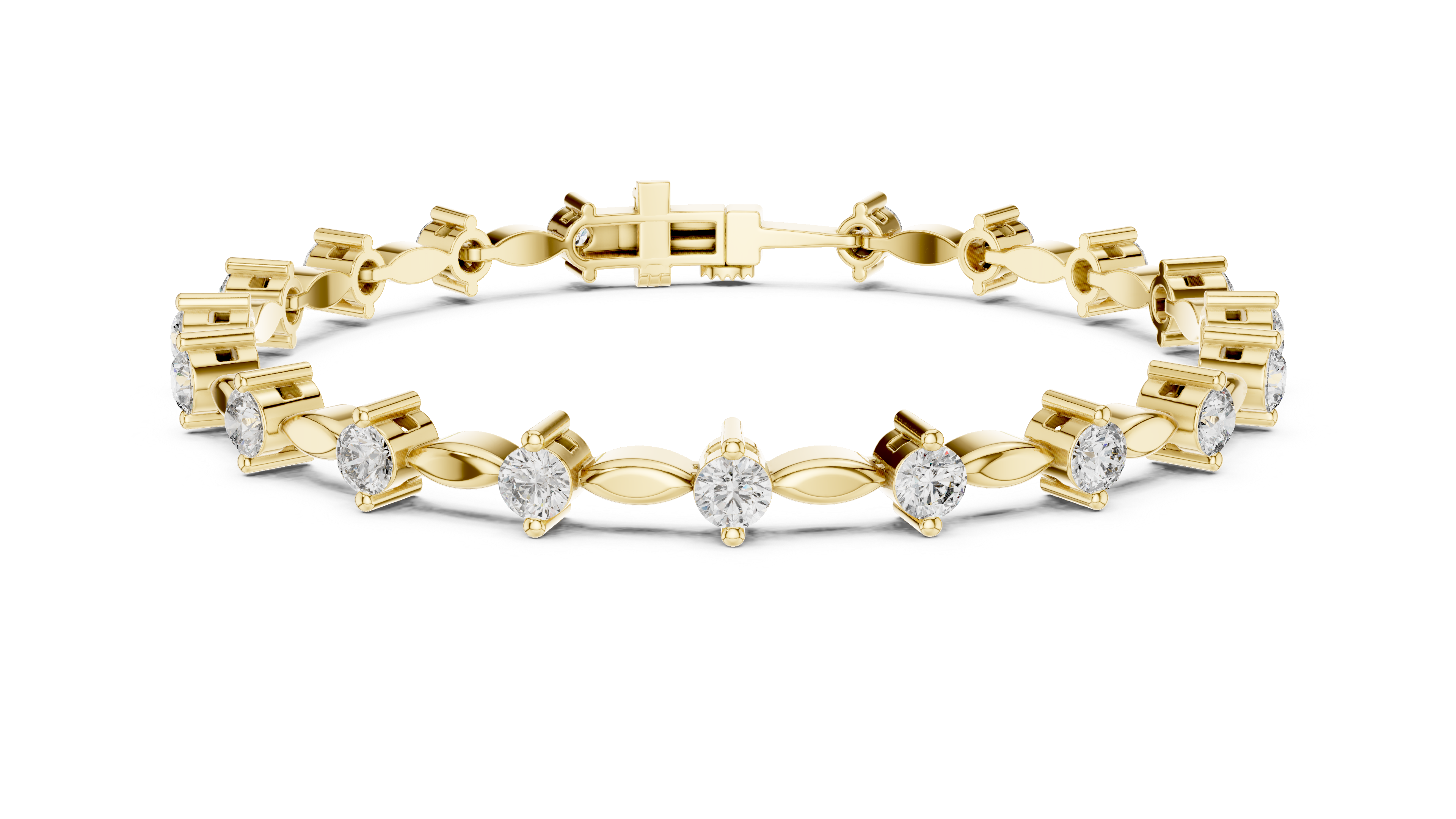 2.09 CT EF VS/SI Lab Grown Certified Round Cut Diamond Tennis Wedding Bracelet For Women's 14K Rose Gold