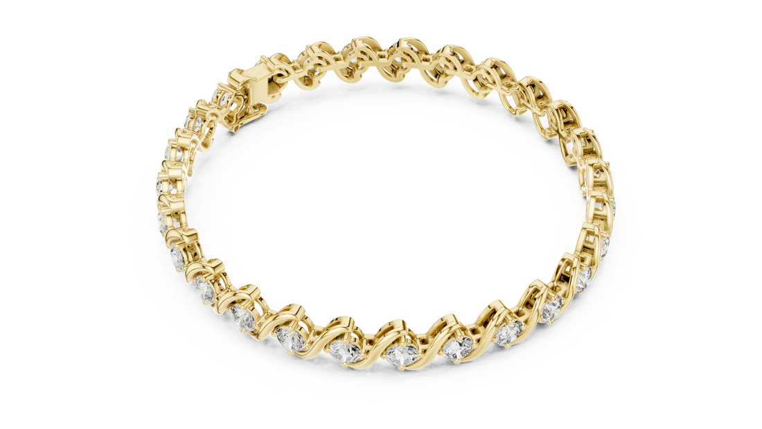 6.455 CT EF VS/SI Lab Grown Round Certified Diamond Tennis Wedding Bracelet For Women's 14K White Gold