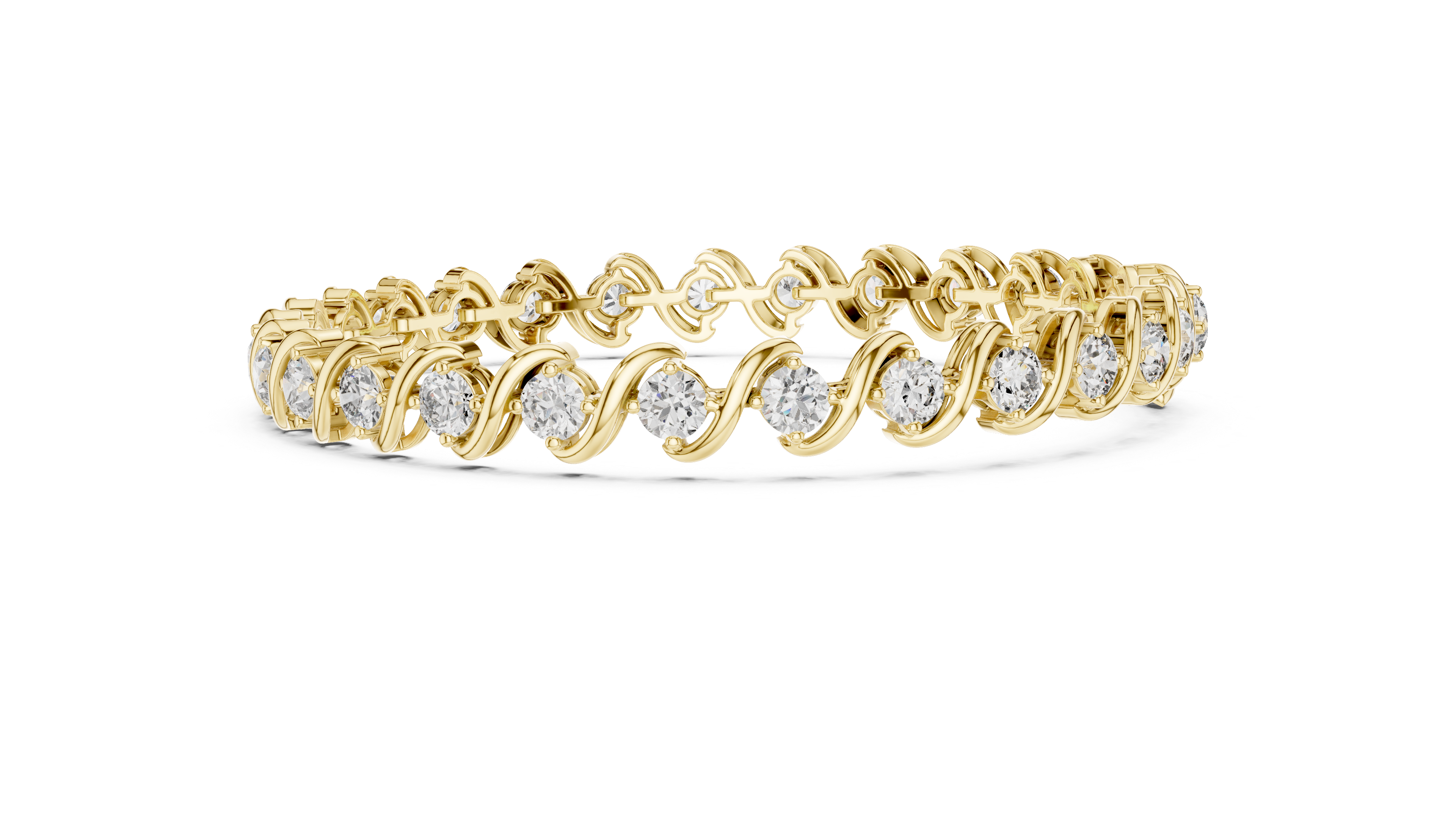 6.455 CT EF VS/SI Lab Grown Round Certified Diamond Tennis Wedding Bracelet For Women's 14K White Gold