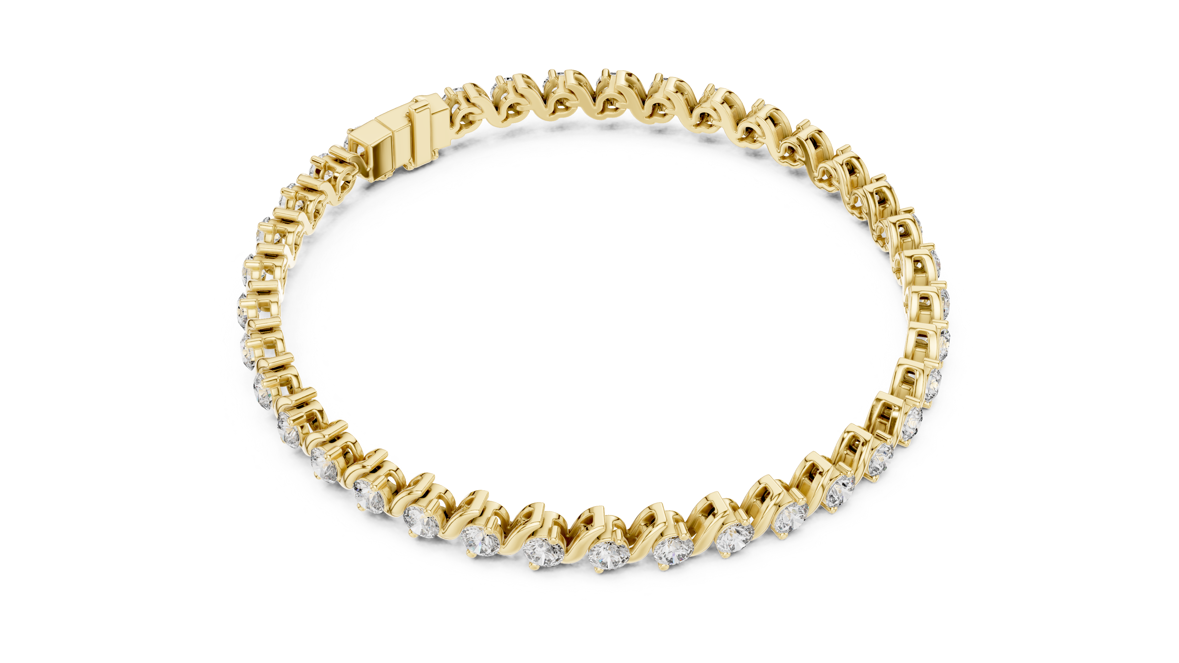 3.6 CT EF VS/SI Lab Grown Round Cut Diamond Tennis Wedding Bracelet For Women's 14K White Gold