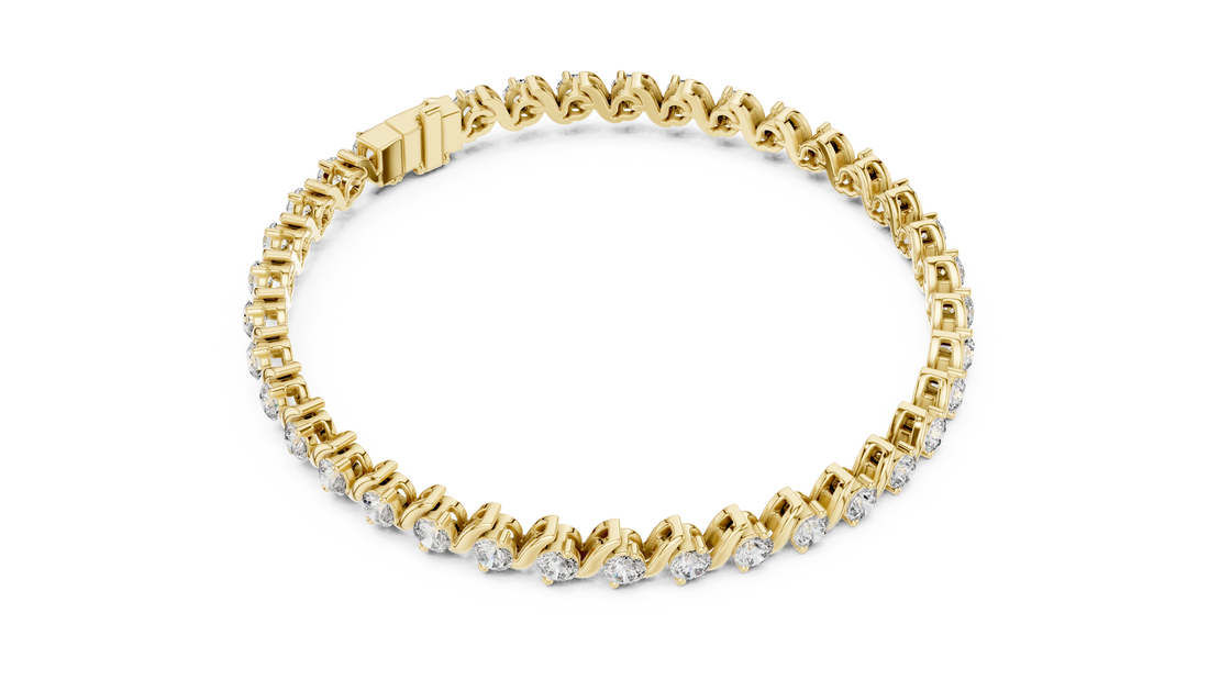 3.6 CT EF VS/SI Lab Grown Round Cut Diamond Tennis Wedding Bracelet For Women's 14K White Gold