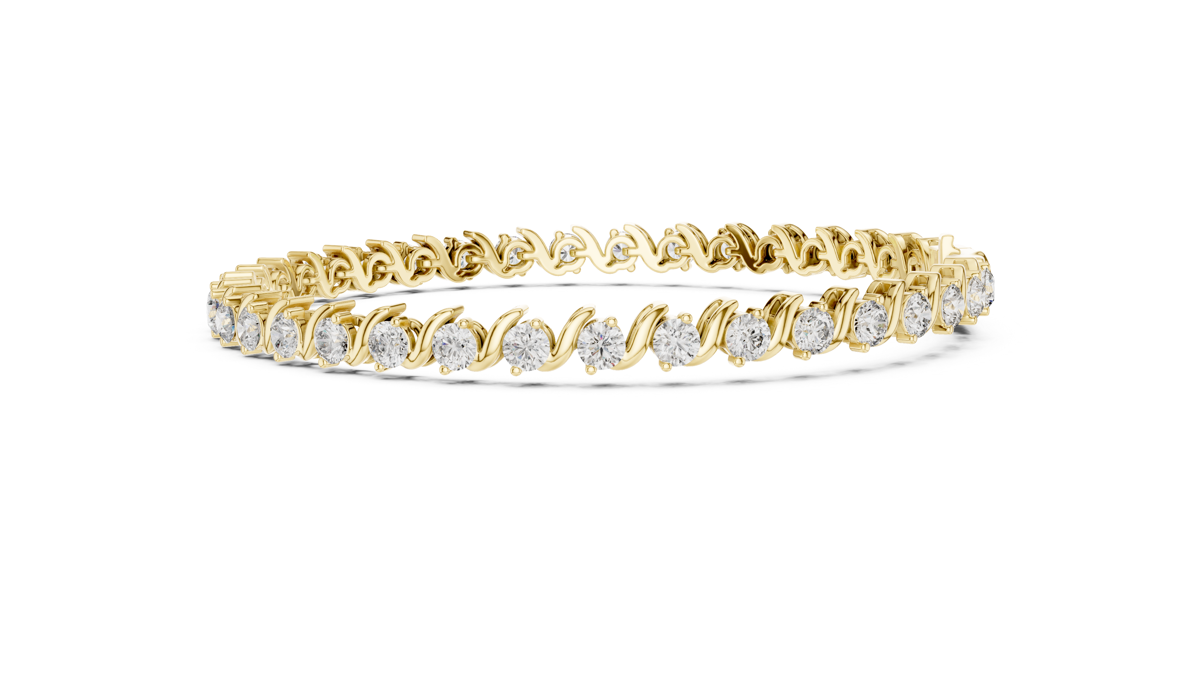 3.6 CT EF VS/SI Lab Grown Round Cut Diamond Tennis Wedding Bracelet For Women's 14K White Gold