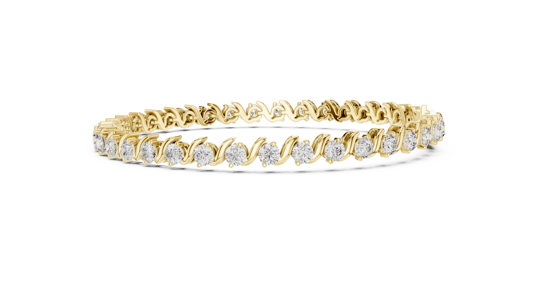 3.6 CT EF VS/SI Lab Grown Round Cut Diamond Tennis Wedding Bracelet For Women's 14K White Gold