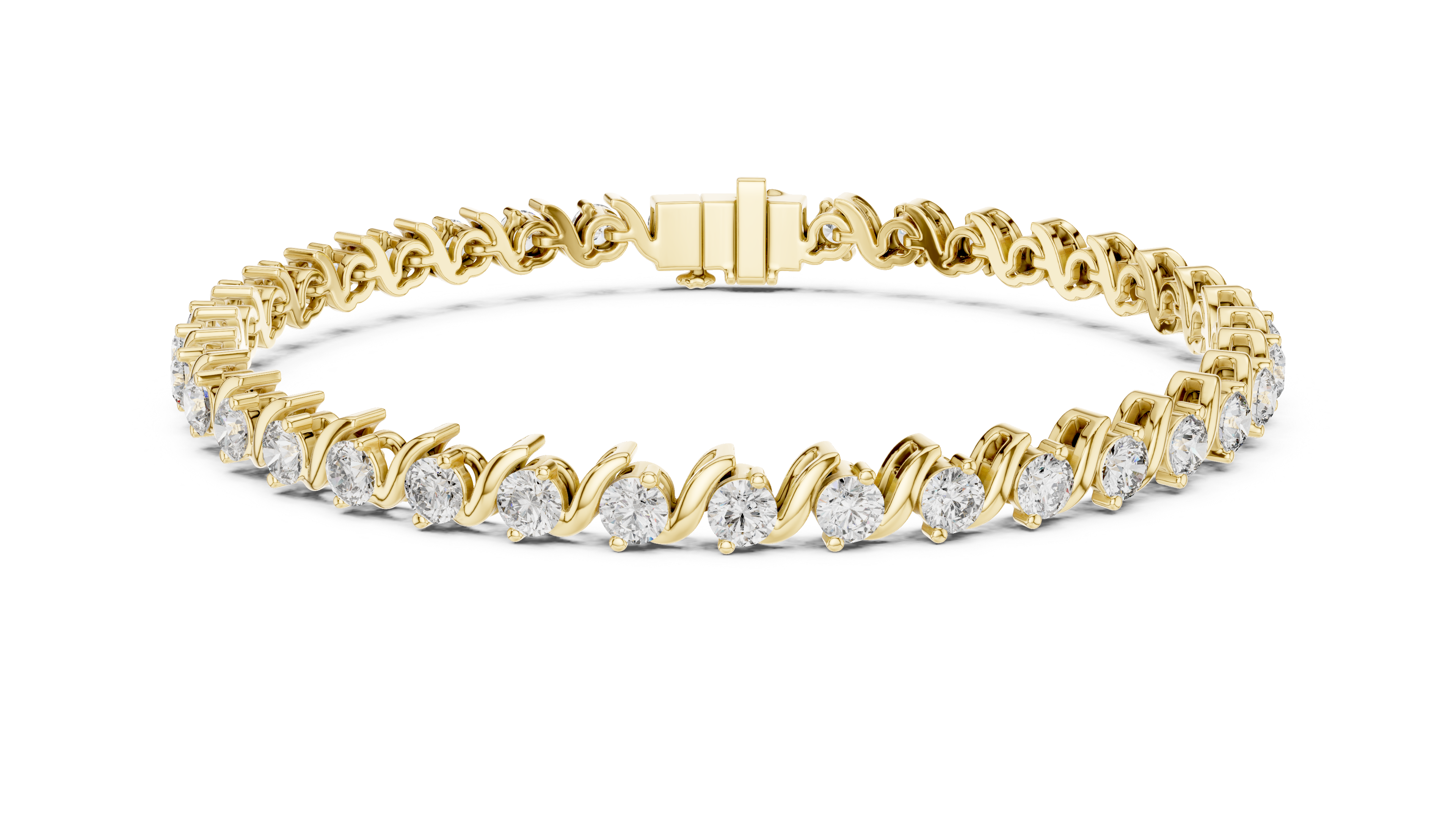 3.6 CT EF VS/SI Lab Grown Round Cut Diamond Tennis Wedding Bracelet For Women's 14K White Gold
