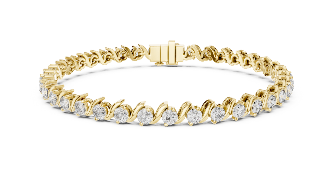3.6 CT EF VS/SI Lab Grown Round Cut Diamond Tennis Wedding Bracelet For Women's 14K White Gold