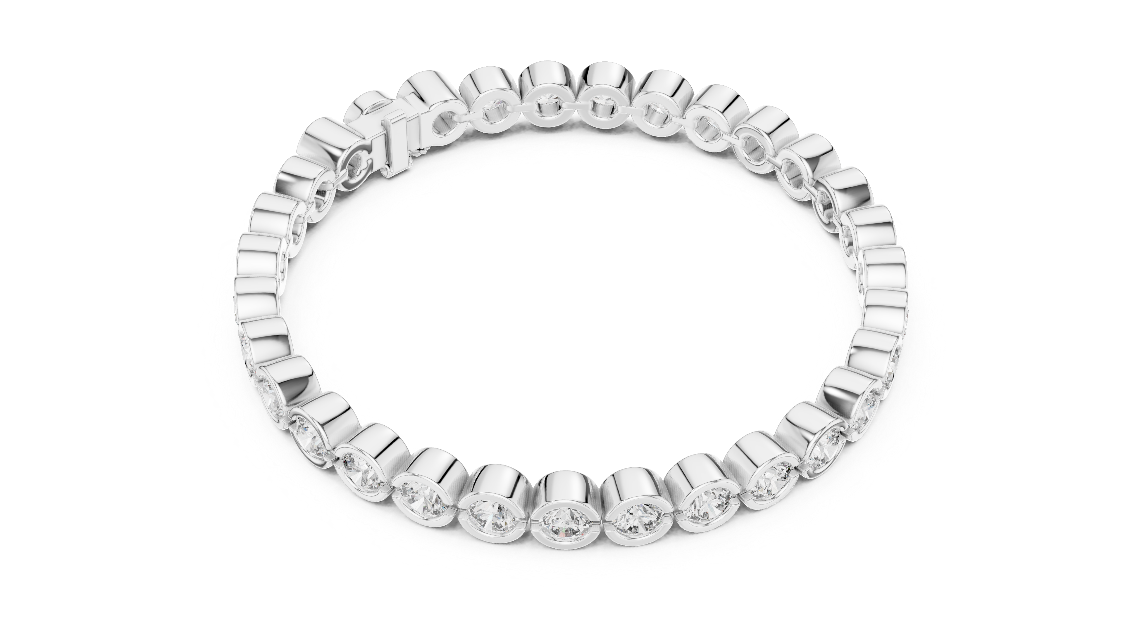 9.3 CT EF VS/SI Lab Grown Certified Round Cut Diamond Tennis Wedding Bracelet For Women's 14K White Gold