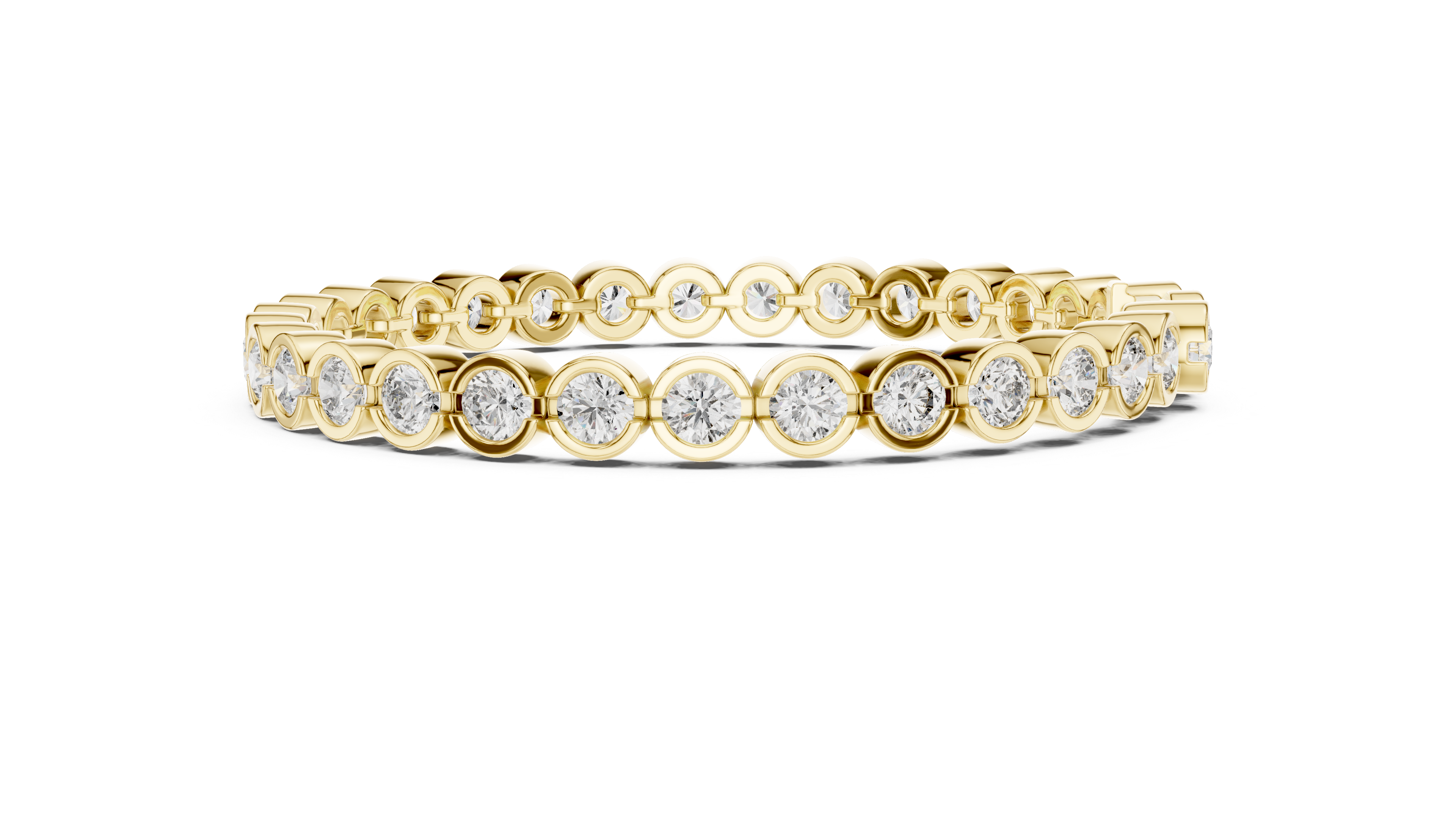 9.3 CT EF VS/SI Lab Grown Certified Round Cut Diamond Tennis Wedding Bracelet For Women's 14K White Gold