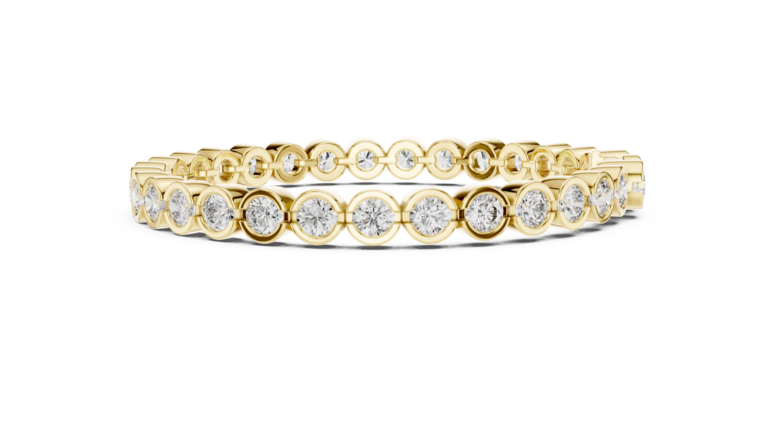 9.3 CT EF VS/SI Lab Grown Certified Round Cut Diamond Tennis Wedding Bracelet For Women's 14K White Gold