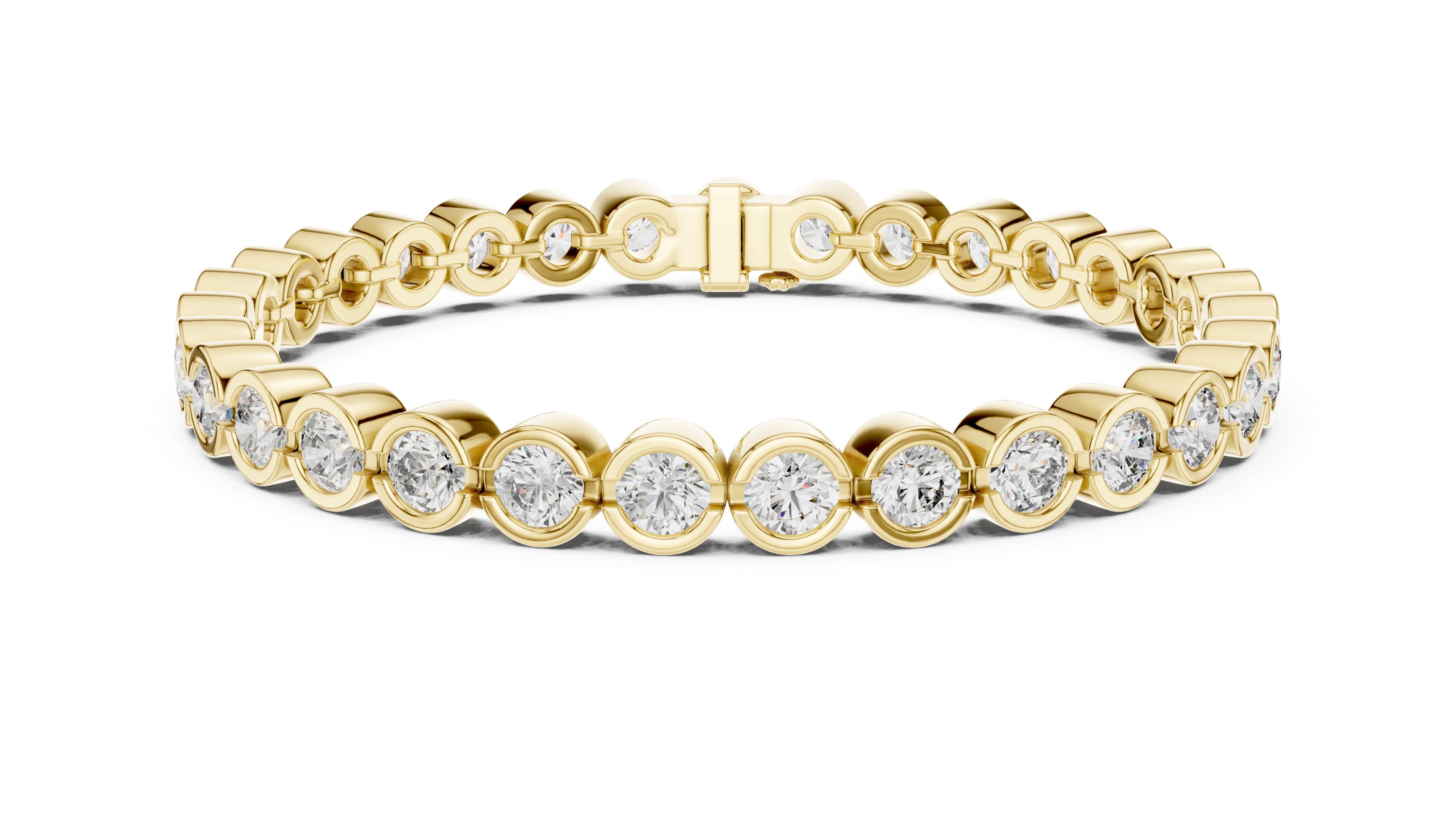 9.3 CT EF VS/SI Lab Grown Certified Round Cut Diamond Tennis Wedding Bracelet For Women's 14K White Gold