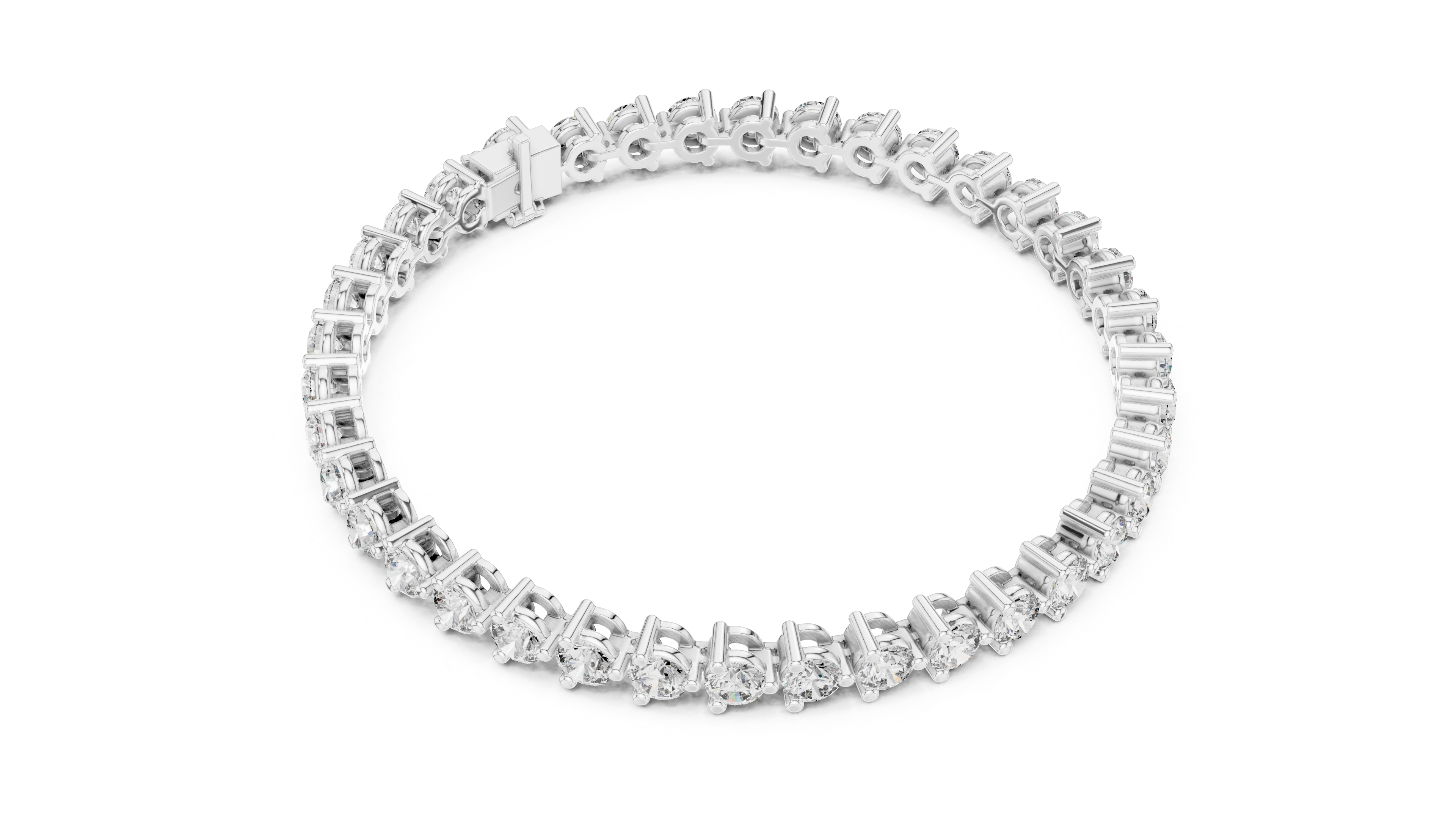 7.98 CT EF VS/SI Lab Grown Certified Round Cut Diamond Tennis Wedding Bracelet For Women's 14K Yellow Gold