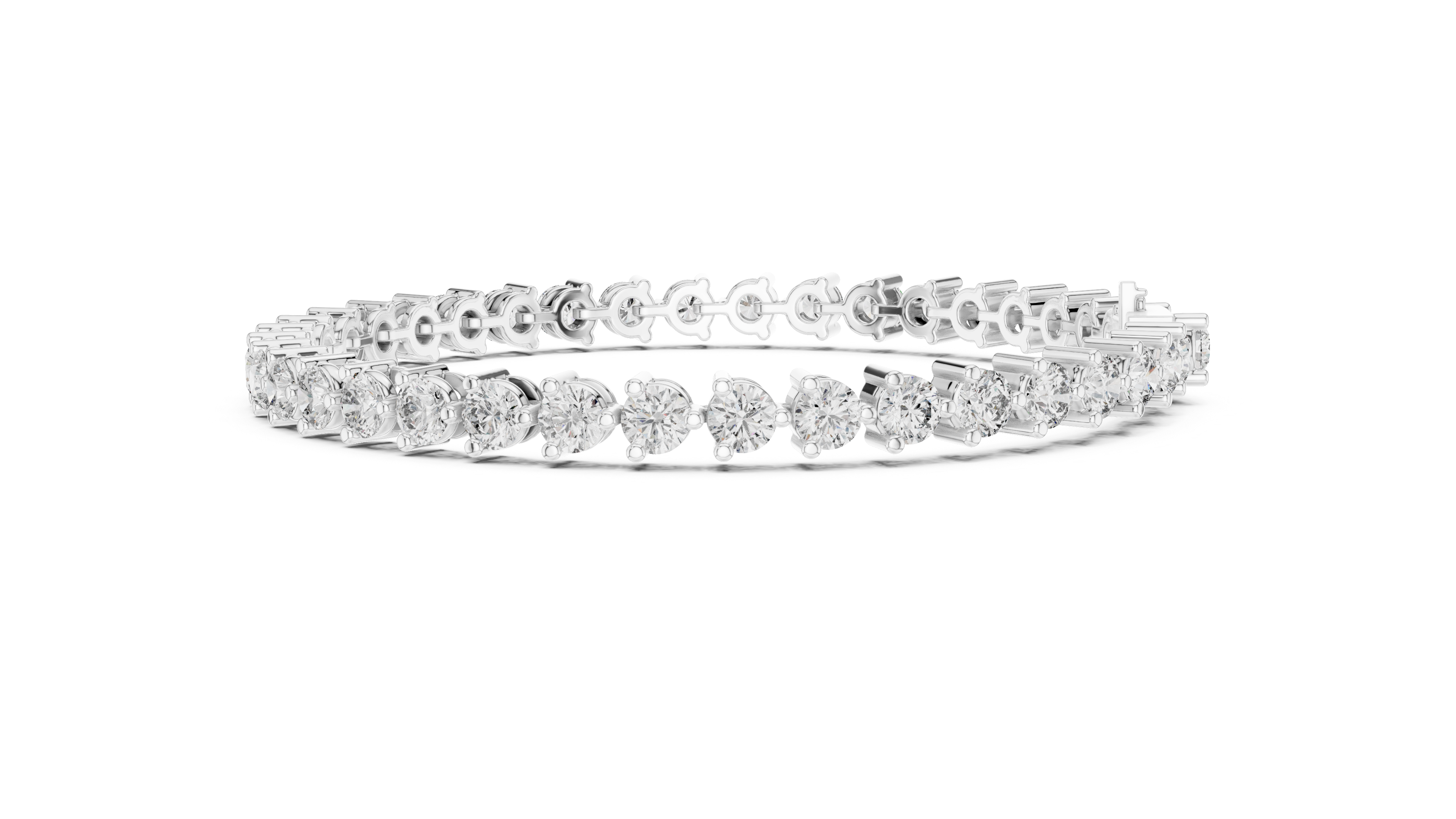 7.98 CT EF VS/SI Lab Grown Certified Round Cut Diamond Tennis Wedding Bracelet For Women's 14K Yellow Gold