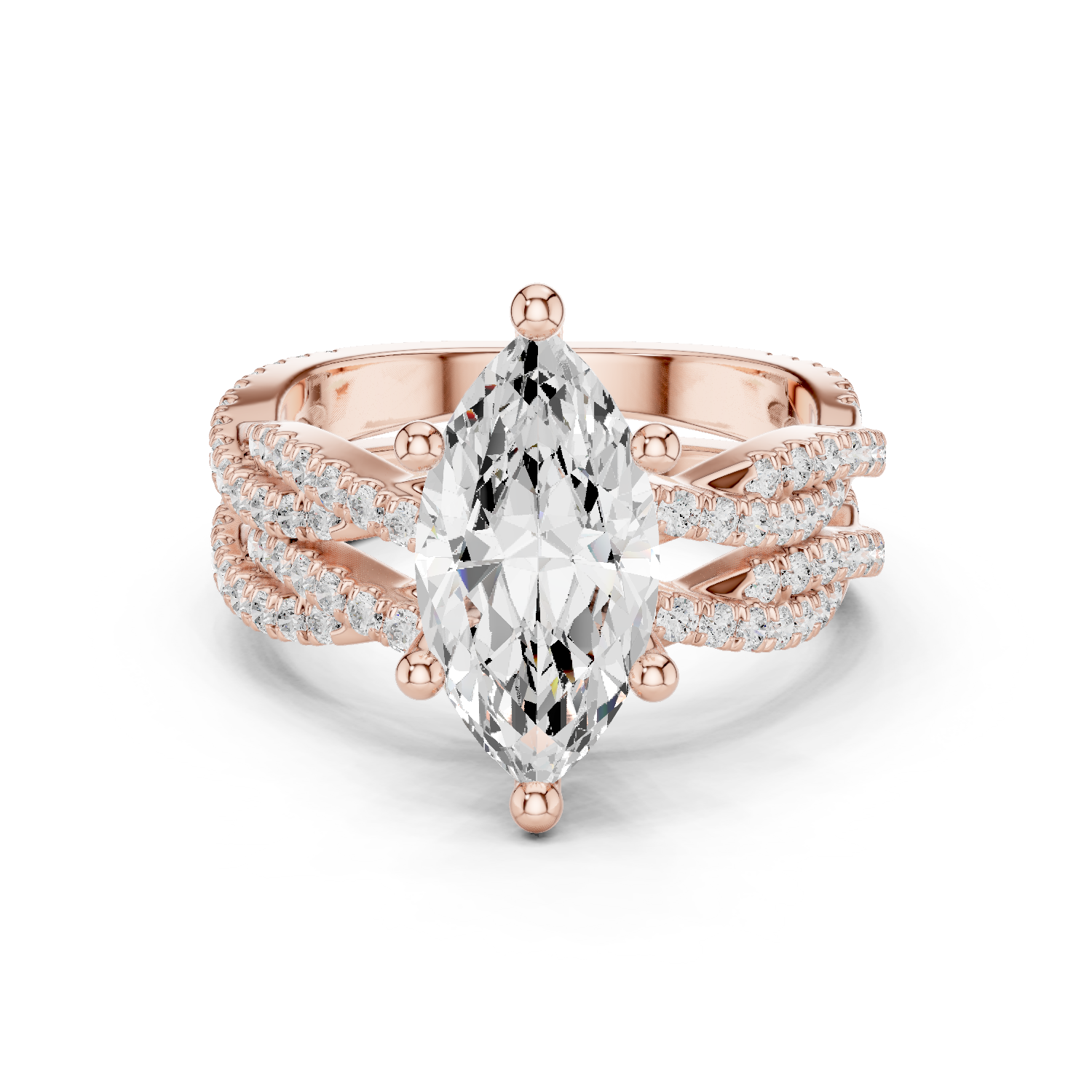 3.23 CT Bridal Set Ring – EF VS/SI Lab-Created Diamond in 14K Yellow Gold | Women's Engagement or Wedding