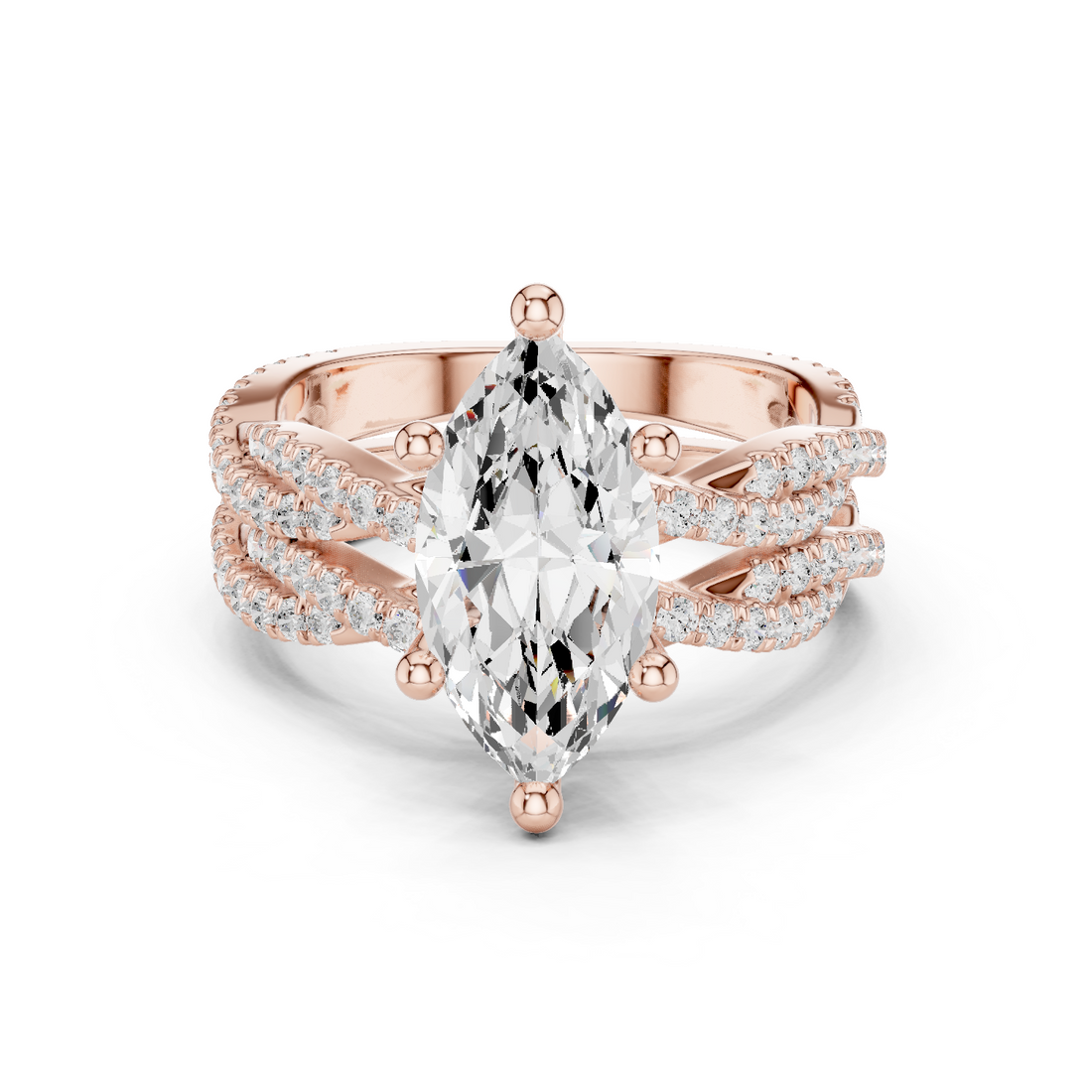3.23 CT Bridal Set Ring – EF VS/SI Lab-Created Diamond in 14K Yellow Gold | Women's Engagement or Wedding
