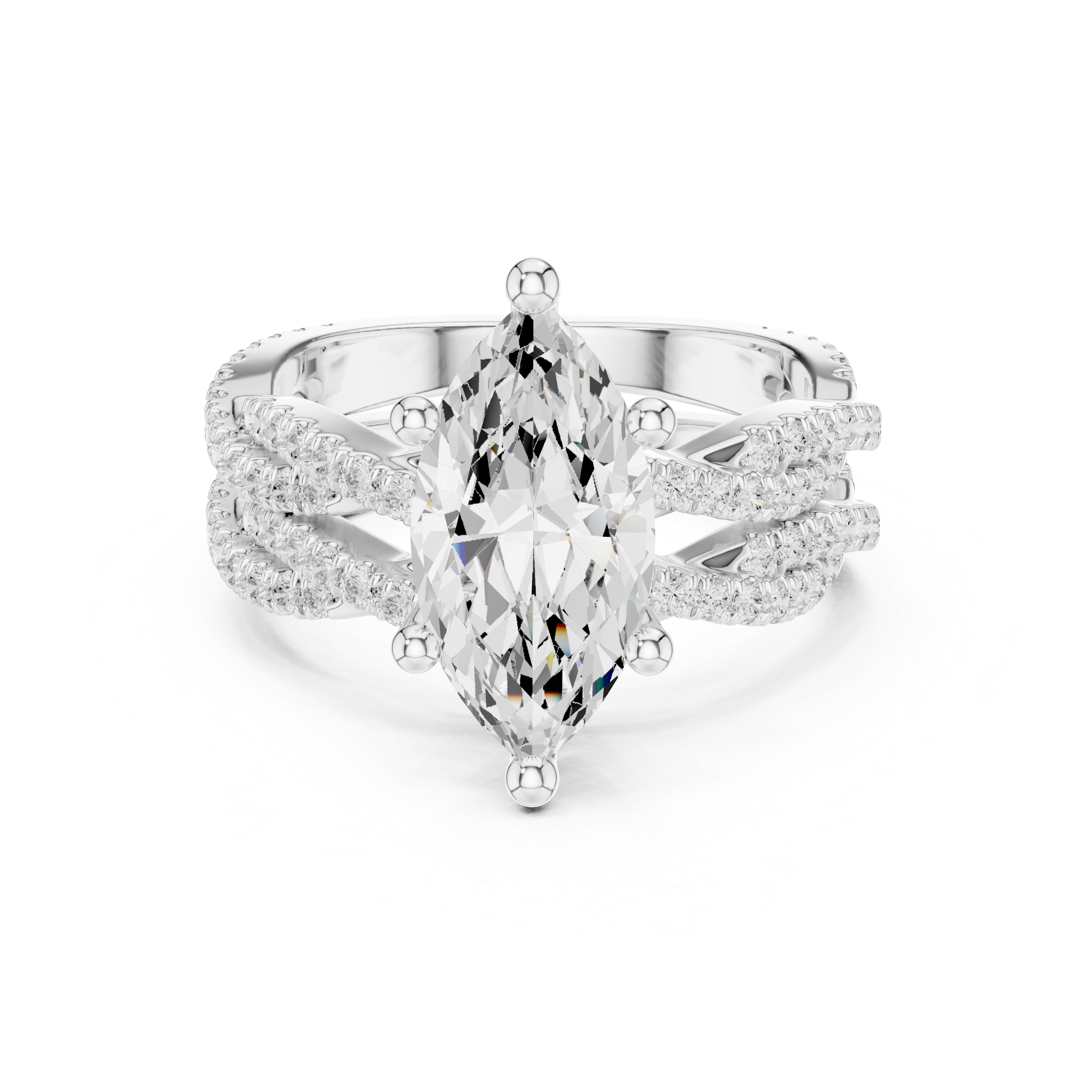 3.23 CT Bridal Set Ring – EF VS/SI Lab-Created Diamond in 14K Yellow Gold | Women's Engagement or Wedding