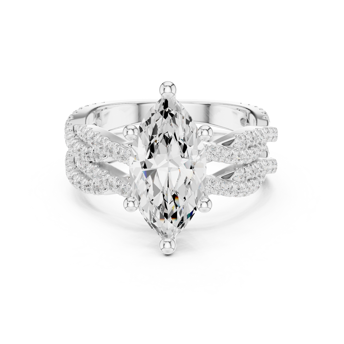 3.23 CT Bridal Set Ring – EF VS/SI Lab-Created Diamond in 14K Yellow Gold | Women's Engagement or Wedding