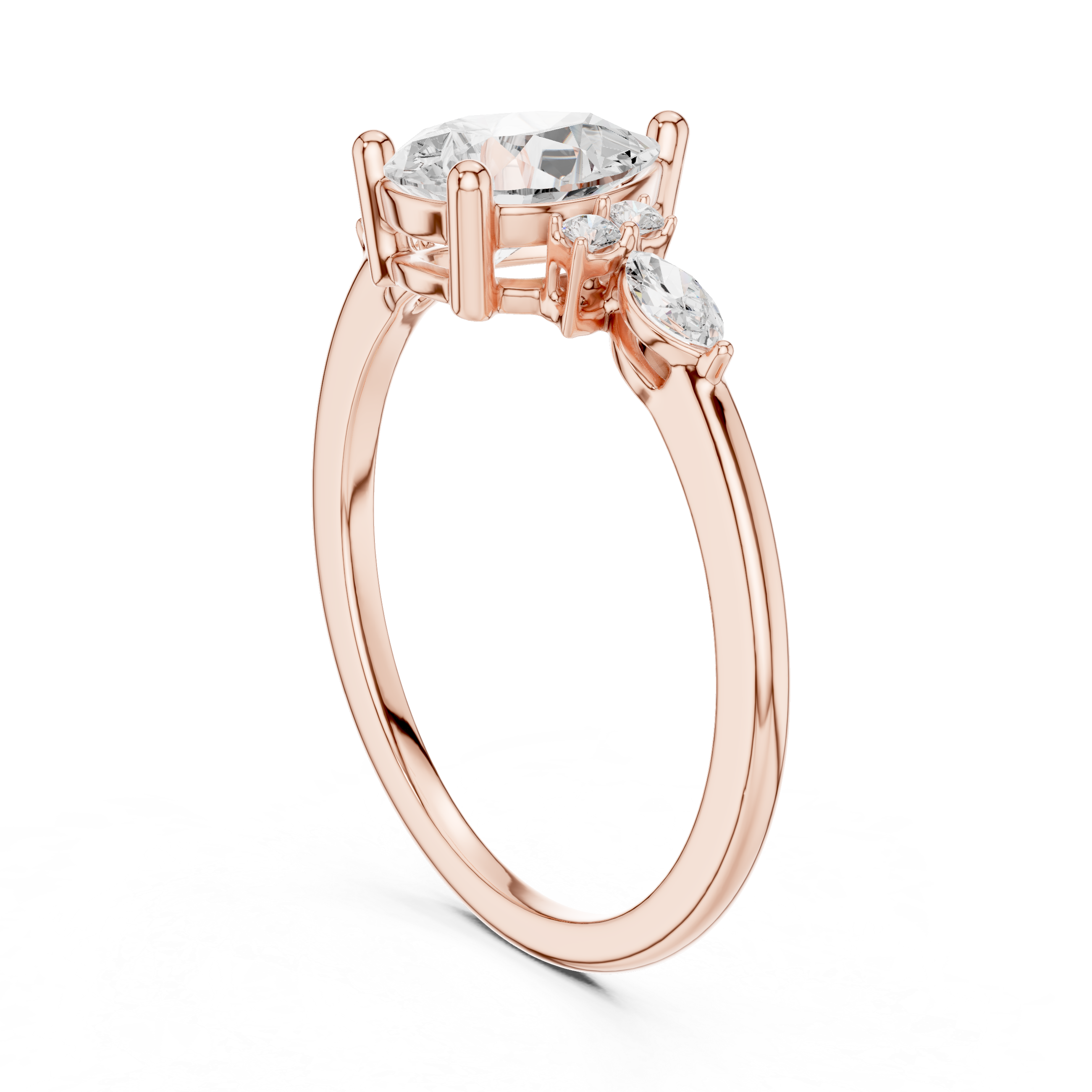 1.19 Carat Certified Lab-Grown Diamond Engagement Ring For Women's Prong Set 14K Gold Wedding Ring