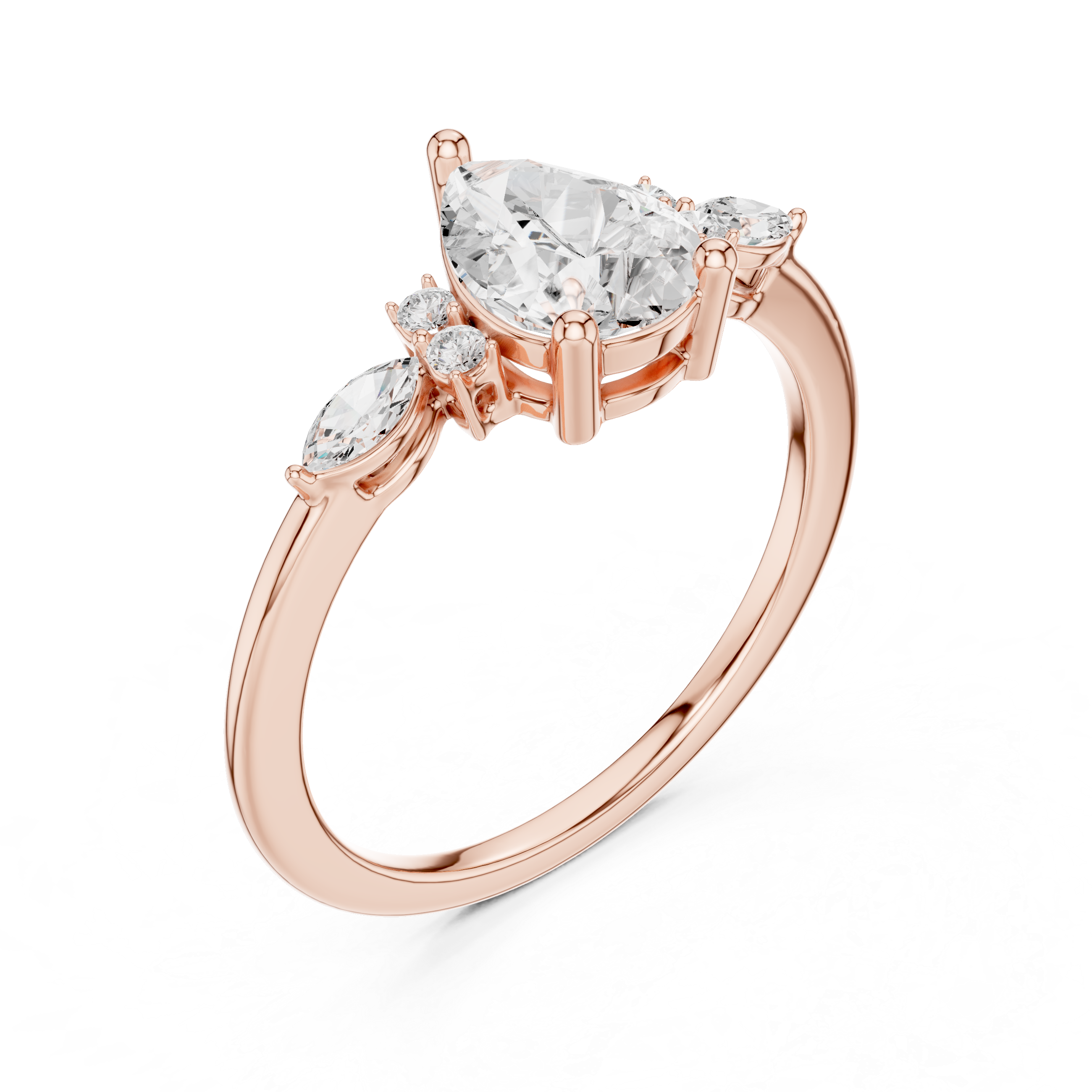 1.19 Carat Certified Lab-Grown Diamond Engagement Ring For Women's Prong Set 14K Gold Wedding Ring