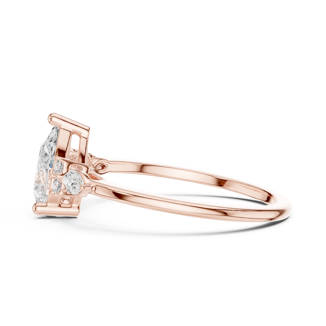 1.19 Carat Certified Lab-Grown Diamond Engagement Ring For Women's Prong Set 14K Gold Wedding Ring