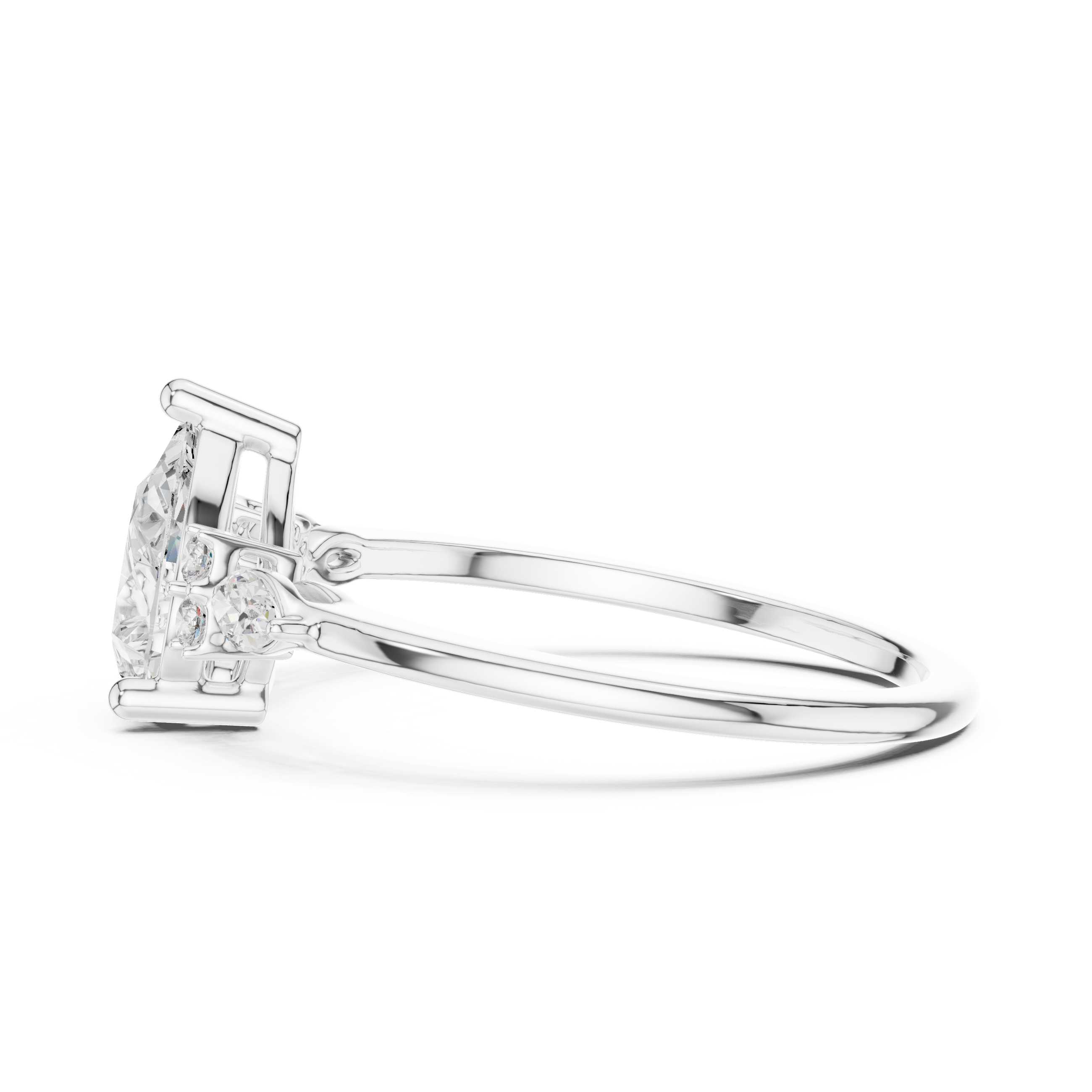 1.19 Carat Certified Lab-Grown Diamond Engagement Ring For Women's Prong Set 14K Gold Wedding Ring