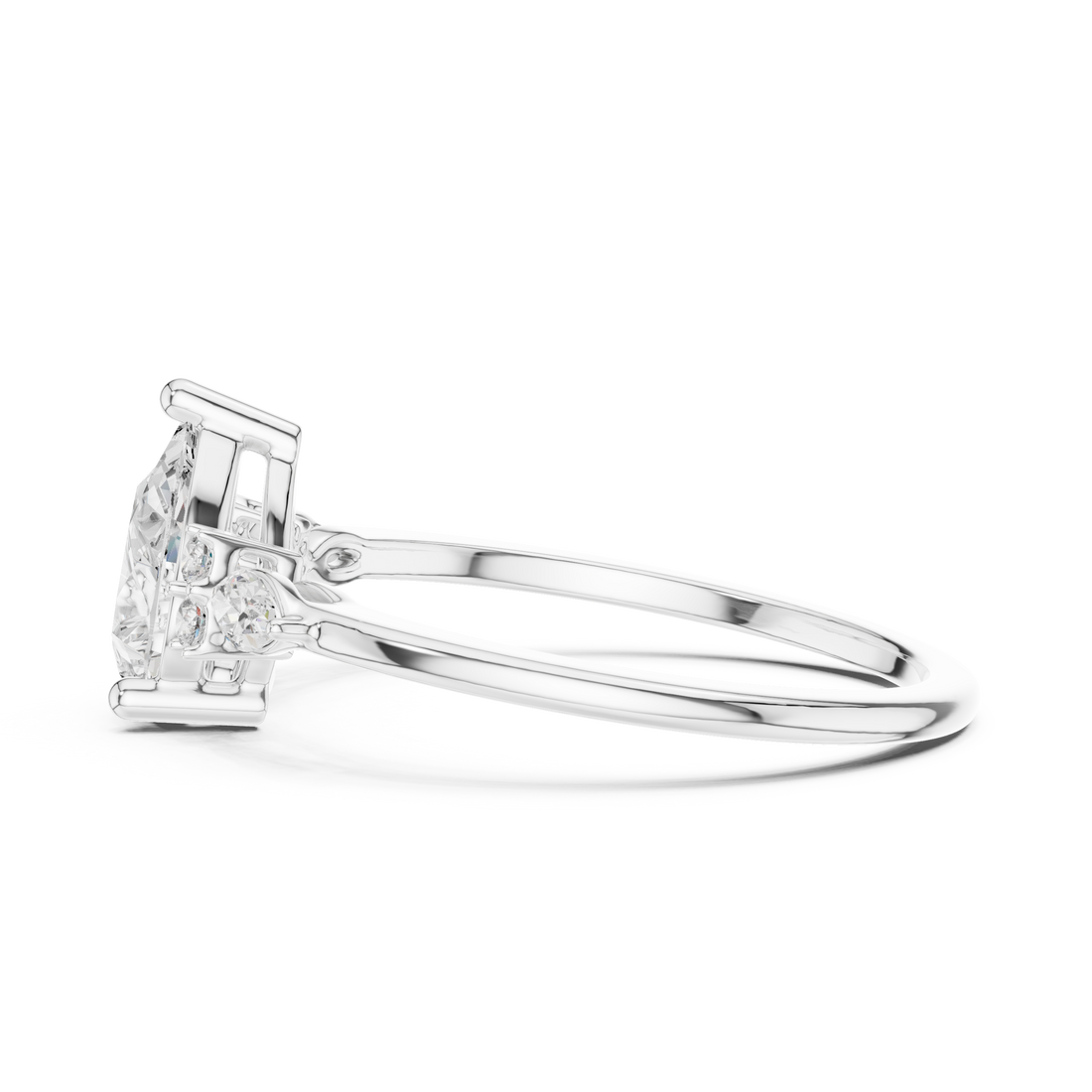 1.19 Carat Certified Lab-Grown Diamond Engagement Ring For Women's Prong Set 14K Gold Wedding Ring