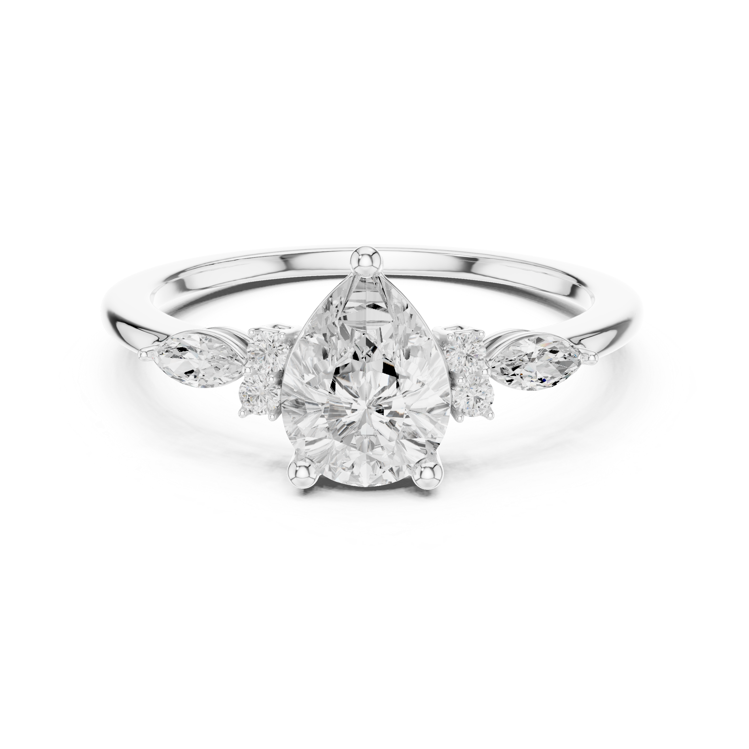 1.19 Carat Certified Lab-Grown Diamond Engagement Ring For Women's Prong Set 14K Gold Wedding Ring