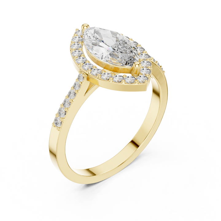 1.34 Carat Certified Lab-Grown Diamond Engagement Ring For Women's – Solitaire Ring – Prong Set 14K Gold Wedding Ring