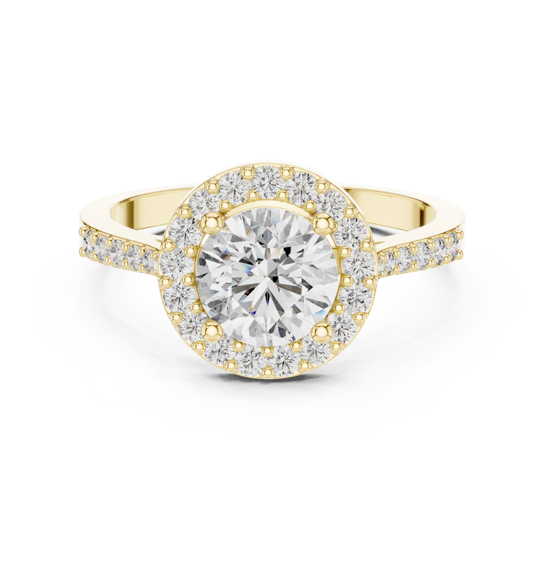 1.35 Carat Certified Lab-Grown Diamond Engagement Ring For Women's – Solitaire Ring – Prong Set 14K Gold Wedding Ring