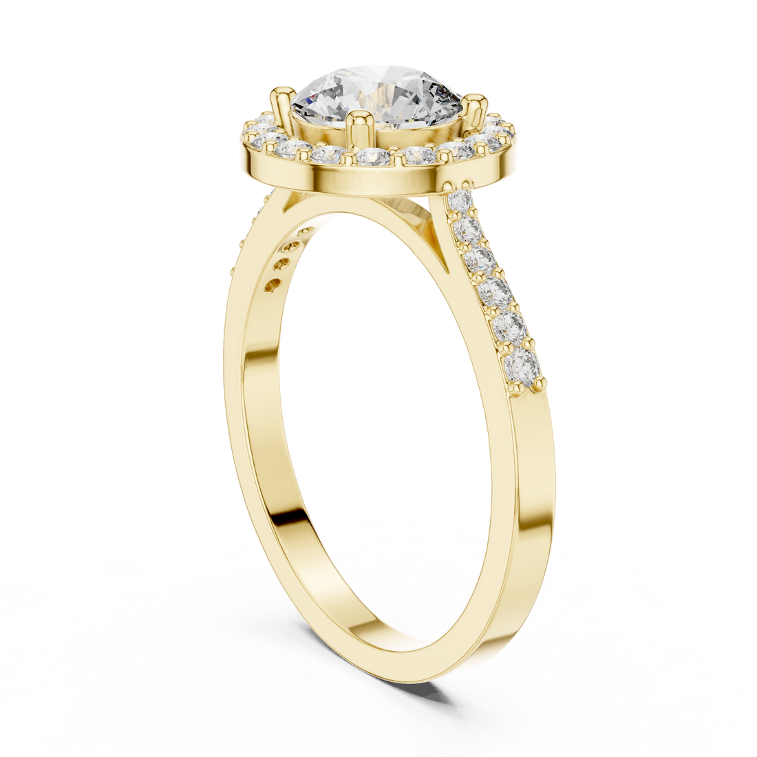 1.35 Carat Certified Lab-Grown Diamond Engagement Ring For Women's – Solitaire Ring – Prong Set 14K Gold Wedding Ring
