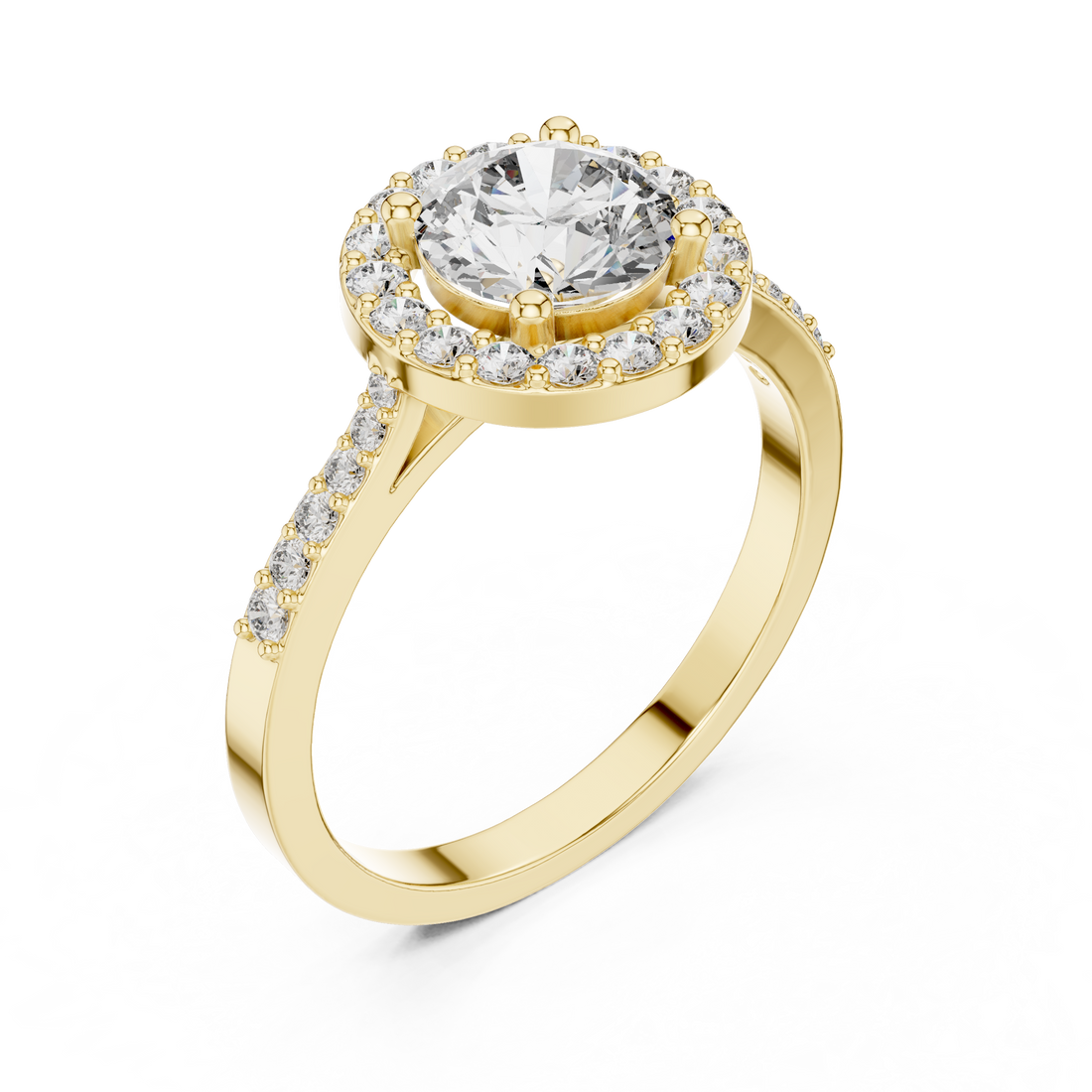 1.35 Carat Certified Lab-Grown Diamond Engagement Ring For Women's – Solitaire Ring – Prong Set 14K Gold Wedding Ring