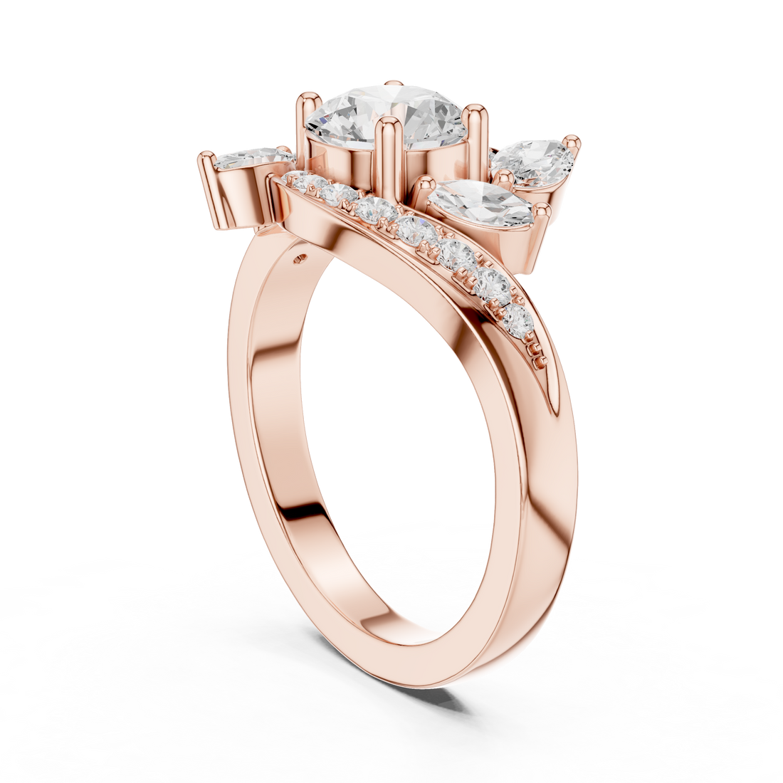 1.59 Carat Certified Lab-Grown Diamond Engagement Ring For Women's Prong Set 14K Gold Wedding Ring