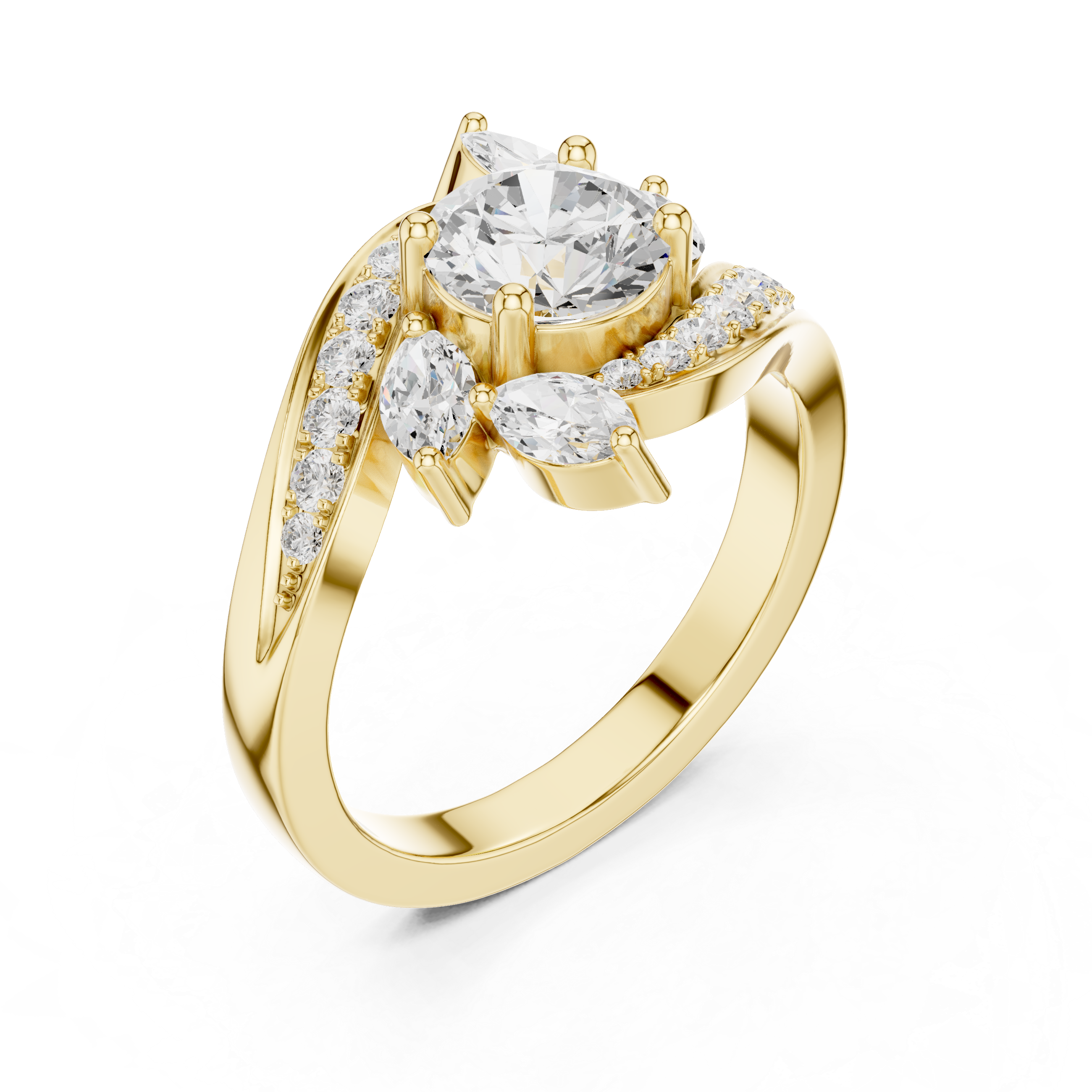 1.59 Carat Certified Lab-Grown Diamond Engagement Ring For Women's Prong Set 14K Gold Wedding Ring