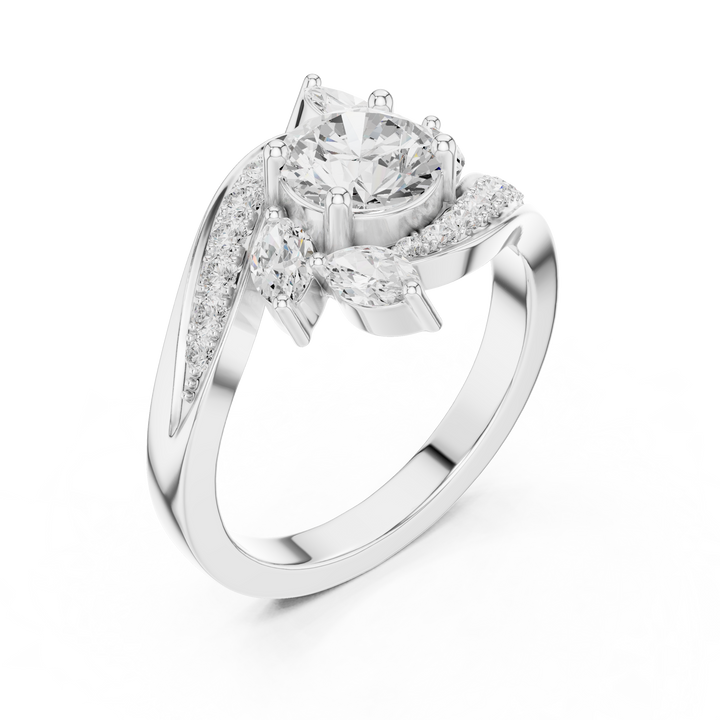 1.59 Carat Certified Lab-Grown Diamond Engagement Ring For Women's Prong Set 14K Gold Wedding Ring