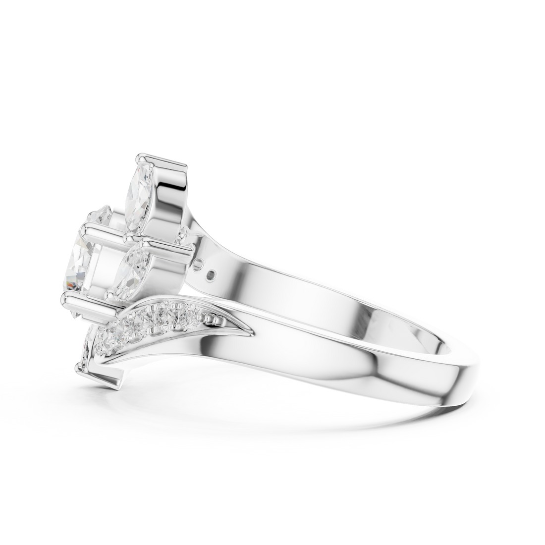 1.59 Carat Certified Lab-Grown Diamond Engagement Ring For Women's Prong Set 14K Gold Wedding Ring