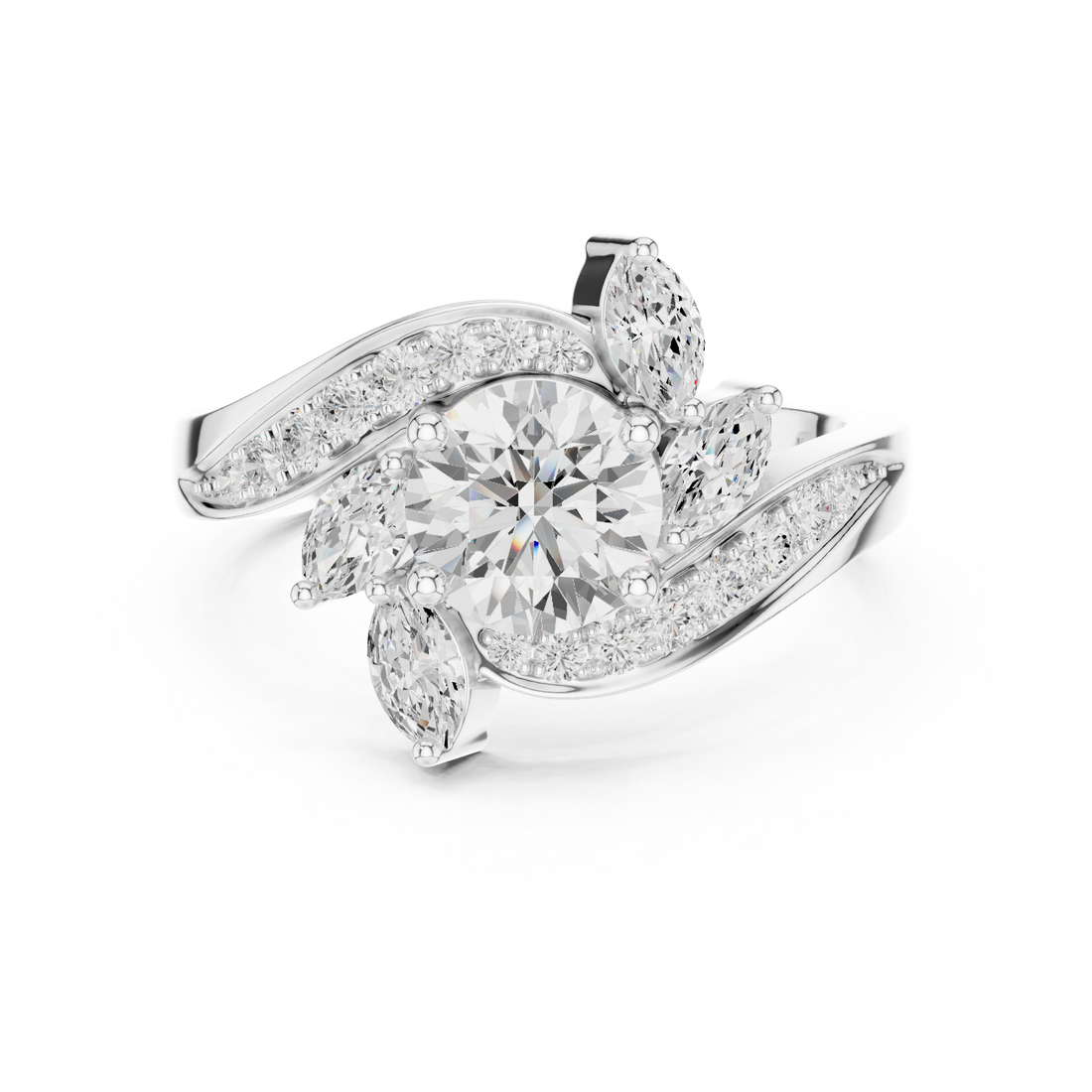1.59 Carat Certified Lab-Grown Diamond Engagement Ring For Women's Prong Set 14K Gold Wedding Ring
