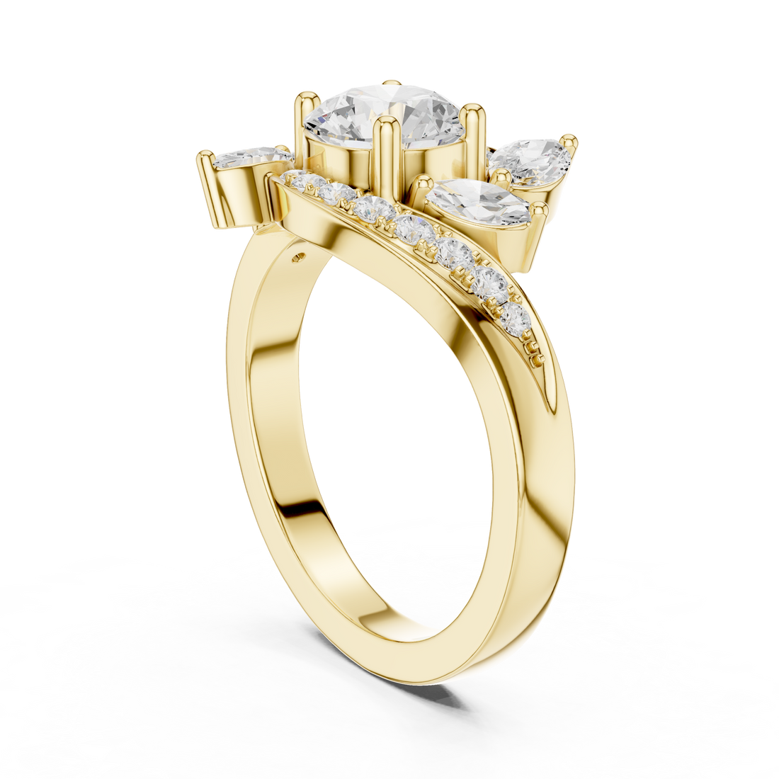 1.59 Carat Certified Lab-Grown Diamond Engagement Ring For Women's Prong Set 14K Gold Wedding Ring