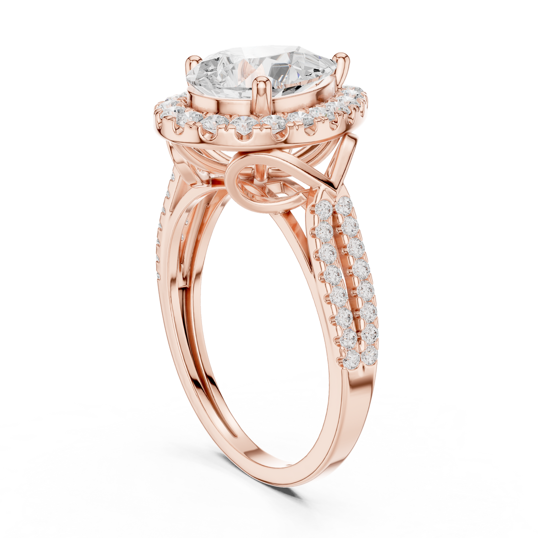 2.34Carat Certified Lab-Grown Diamond Engagement Ring For Women's Prong Set 14K Gold Wedding Ring