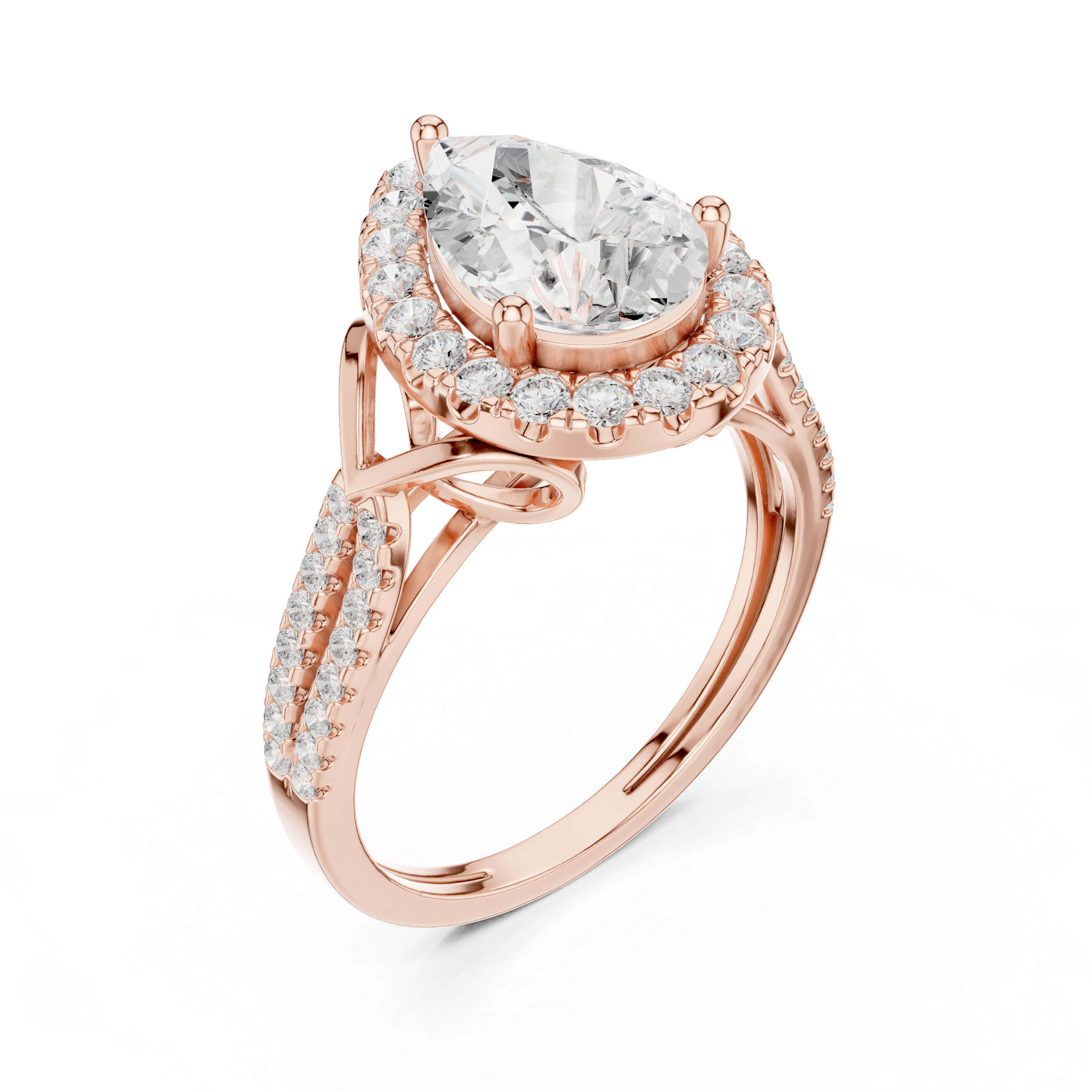 2.34Carat Certified Lab-Grown Diamond Engagement Ring For Women's Prong Set 14K Gold Wedding Ring