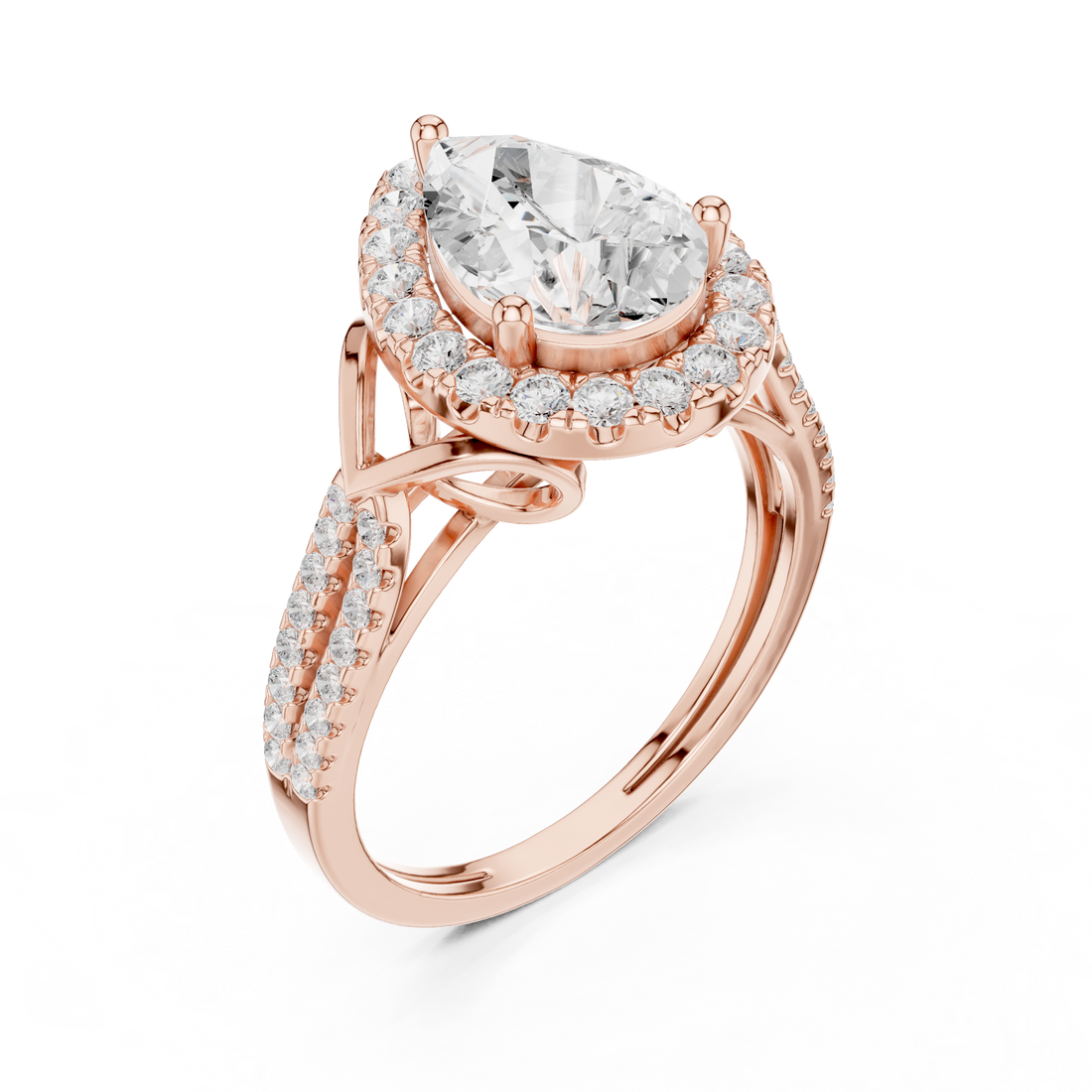 2.34Carat Certified Lab-Grown Diamond Engagement Ring For Women's Prong Set 14K Gold Wedding Ring